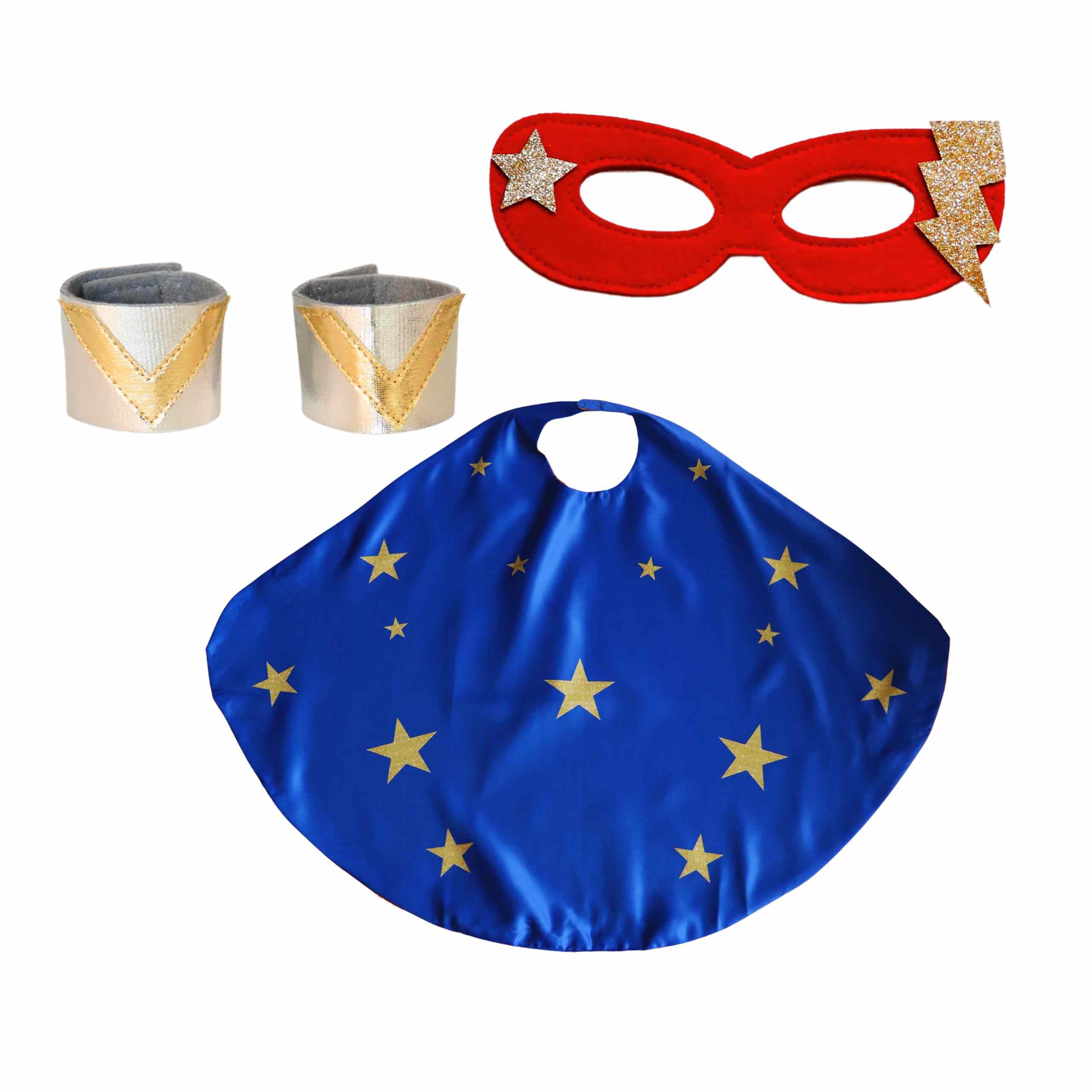 Superhero Star Power Cape Set, Blue