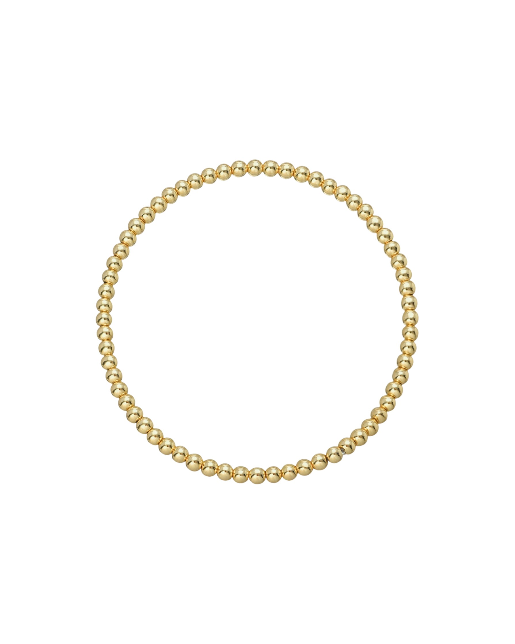 3mm Gold Bead Bracelet