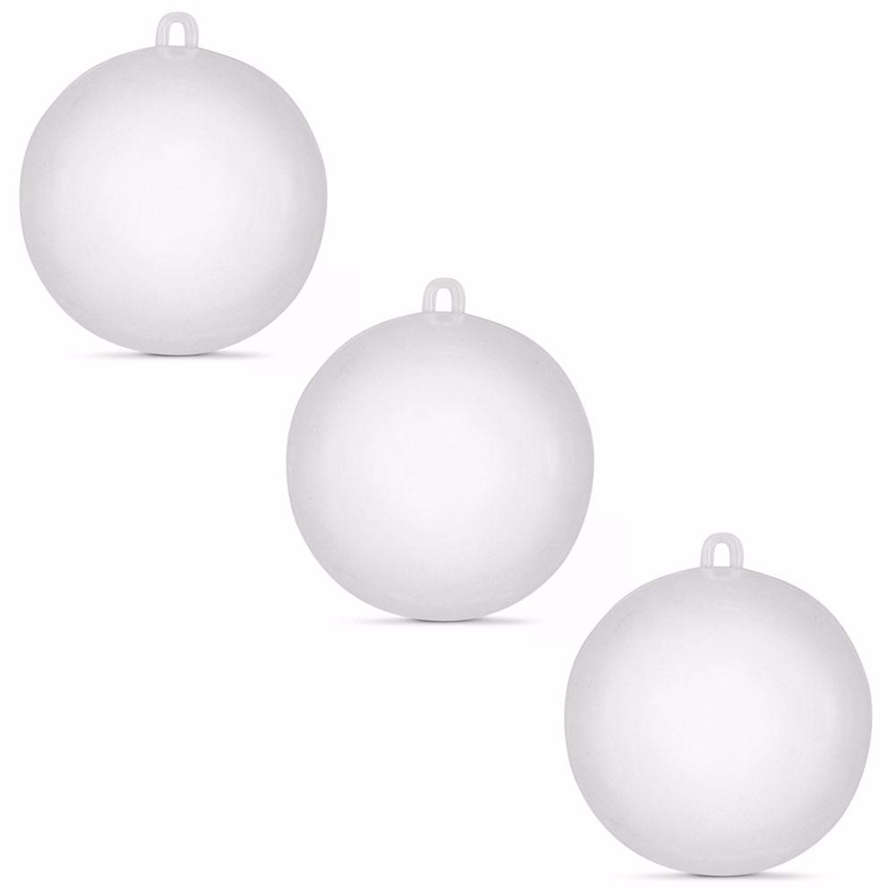 3.15-inch Clear Plastic Fillable Christmas Ball Ornaments For Diy Projects: Set Of 3