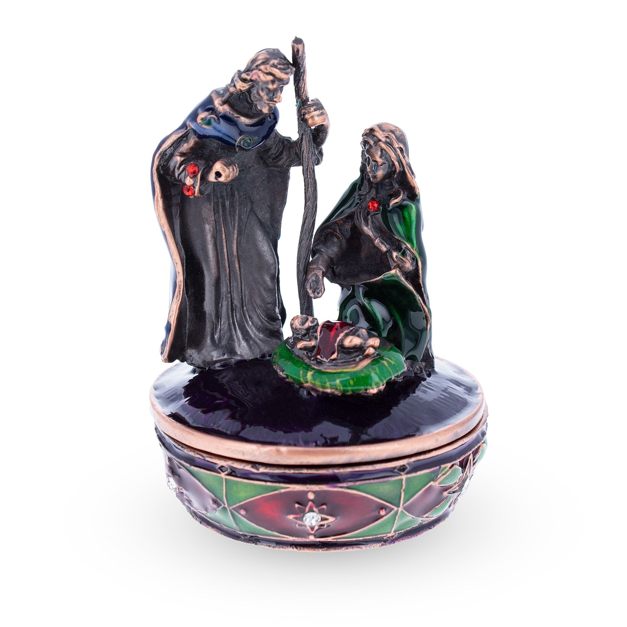 Nativity Scene Keepsake Rosary Box Figurine