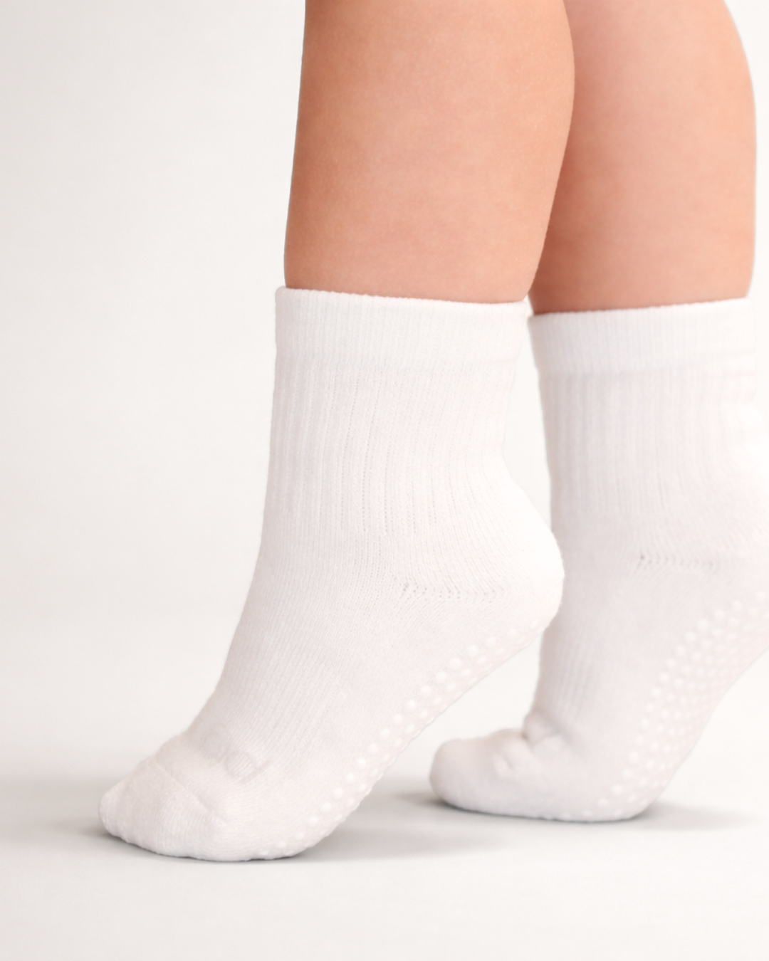 Toddler Gripper Crew Socks 4-pack (4-5t) - Oat