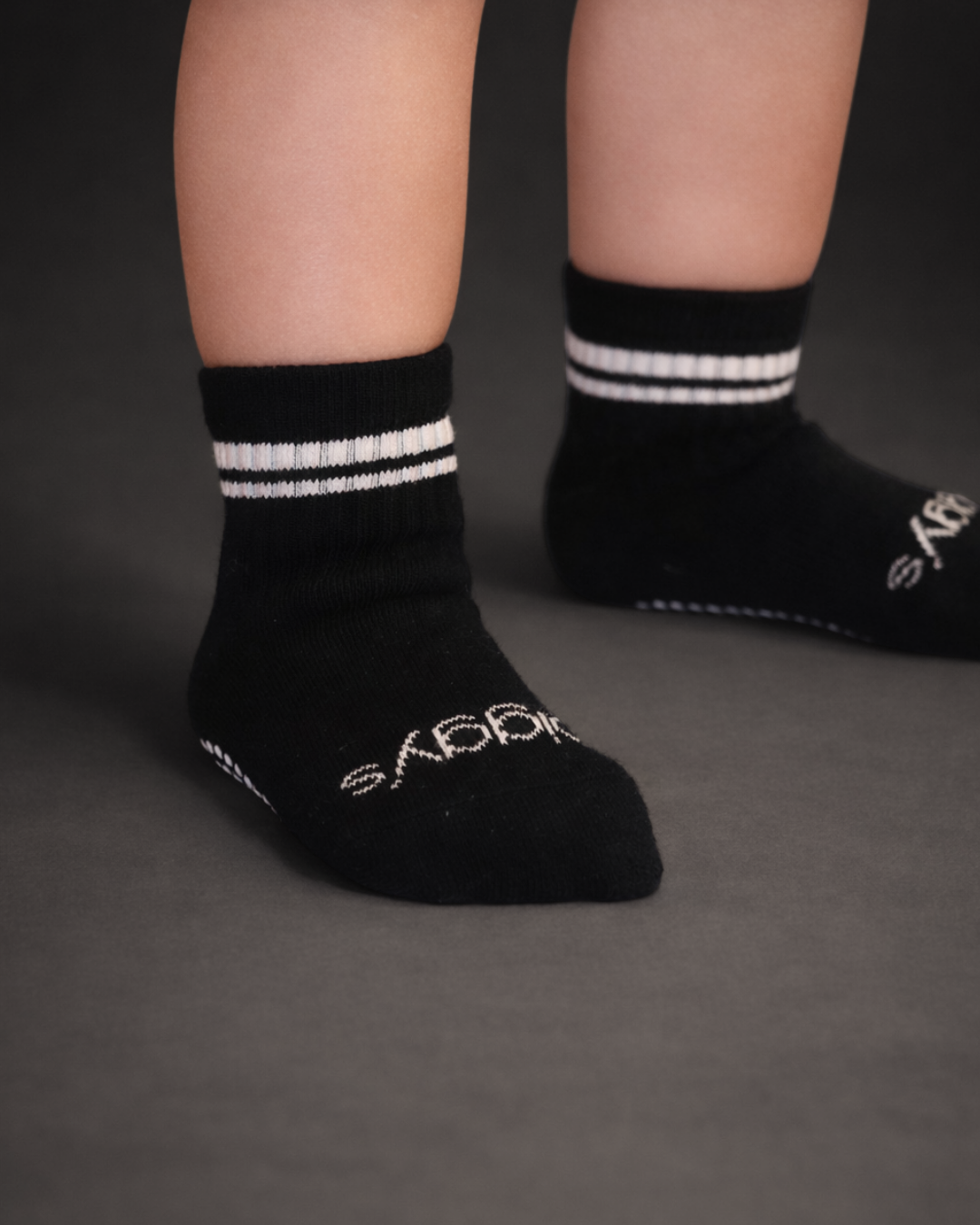 Toddler Gripper Crew Socks 4-pack (4-5t) - Onyx