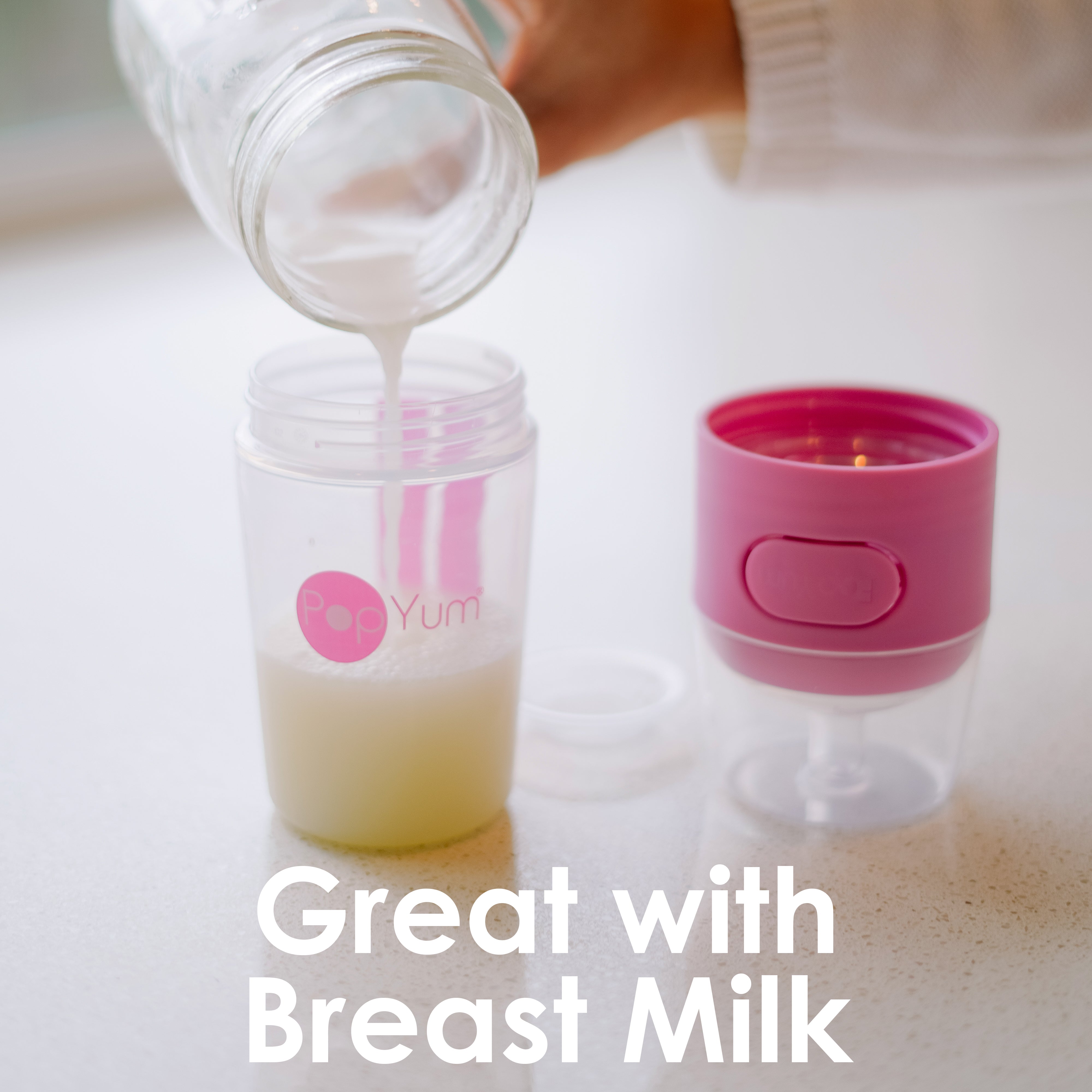 Popyum Blue Formula Making Baby Bottle Set 4-pack With White Drying Rack Bundle