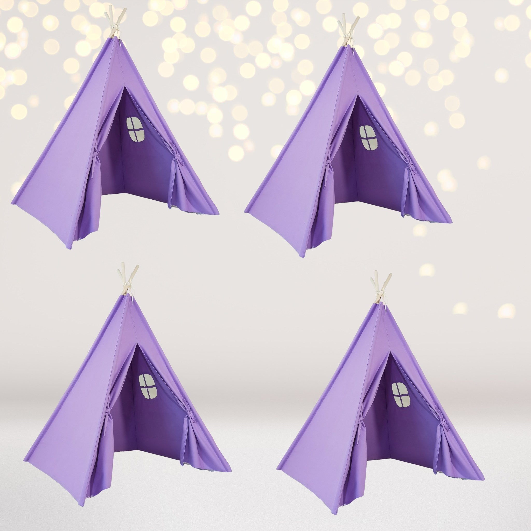 4 Pack Kids Sleepover Tents Party-luxe Kids Teepee Tent With Lights