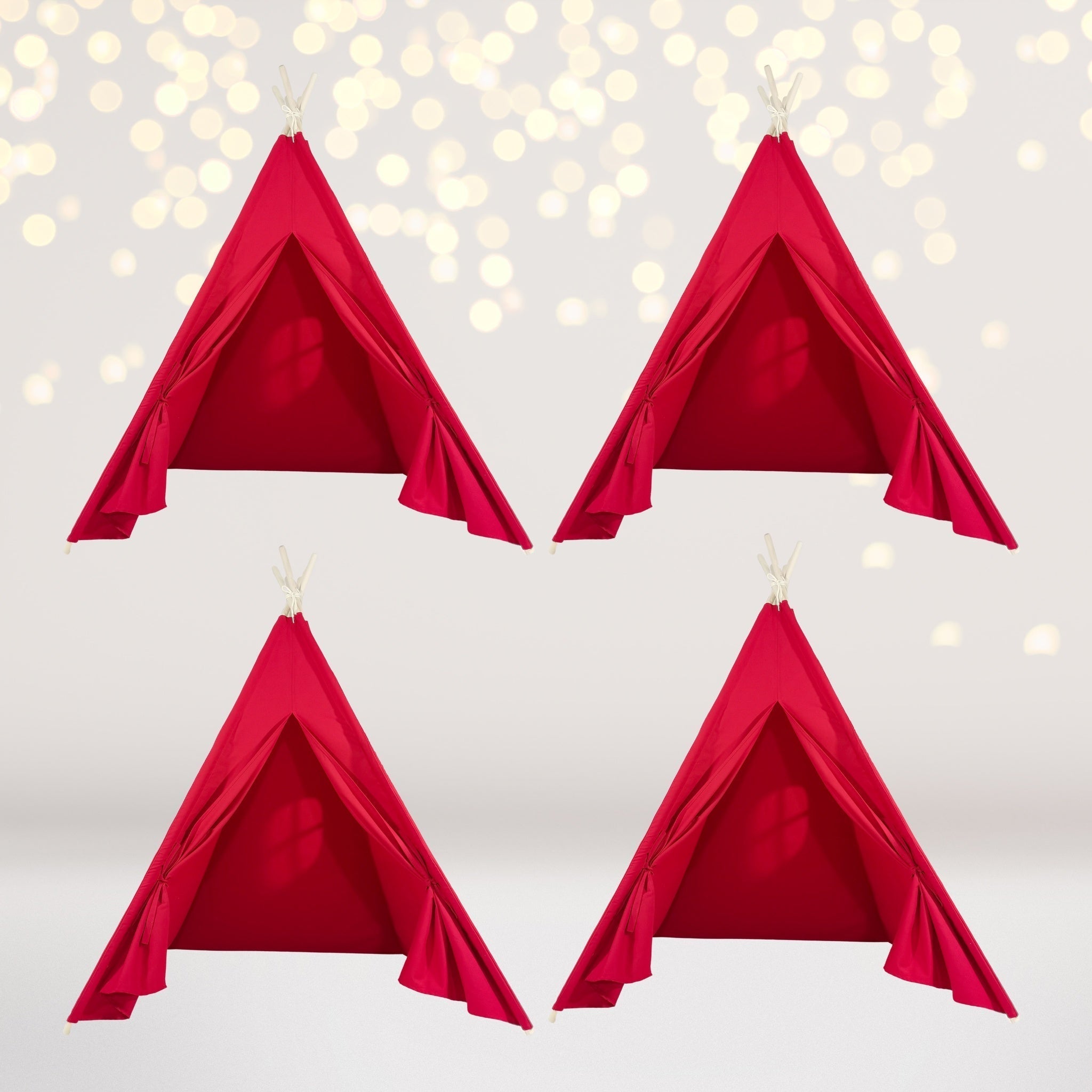 4 Pack Kids Sleepover Tents Party-luxe Kids Teepee Tent With Lights