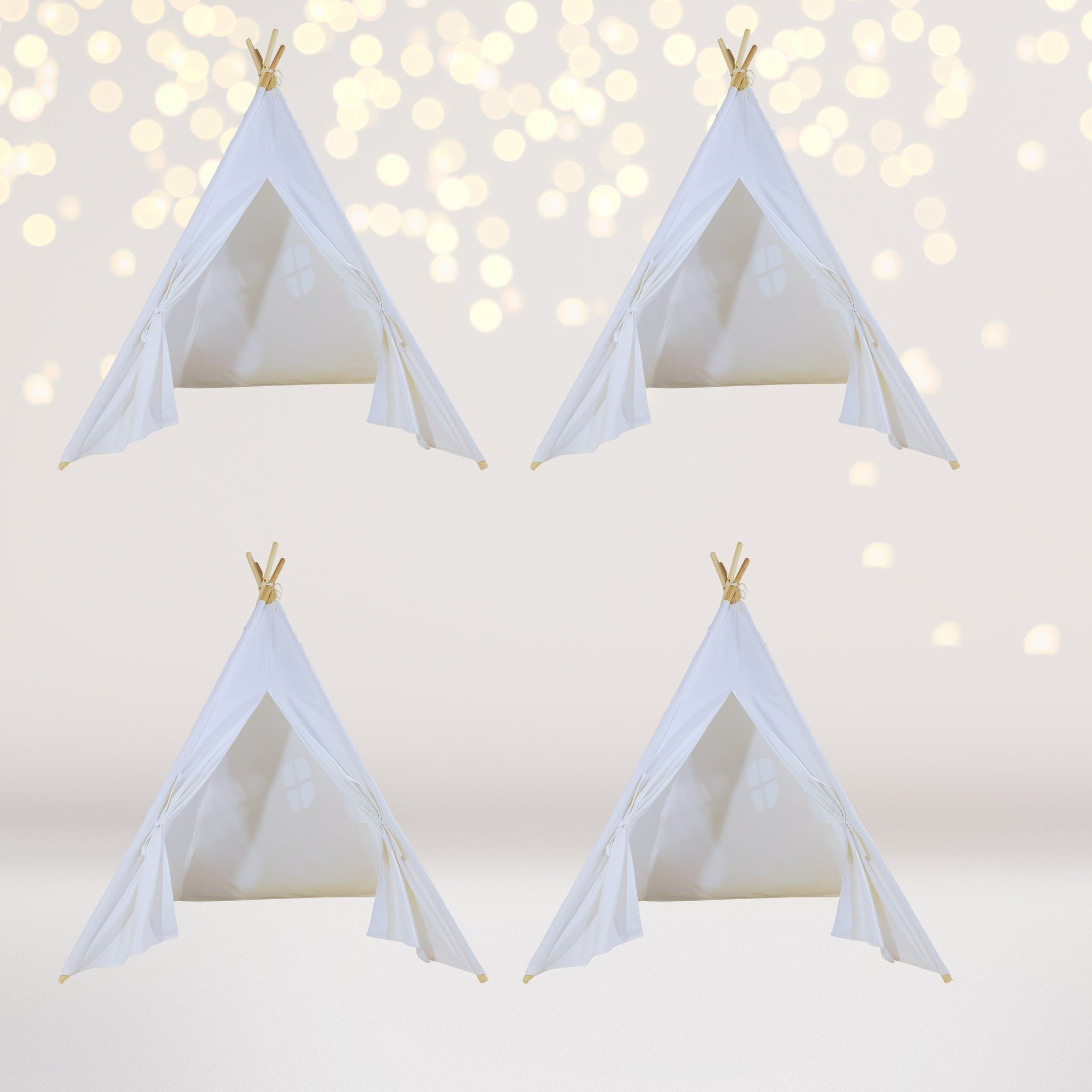 4 Pack Kids Sleepover Tents Party-luxe Kids Teepee Tent With Lights