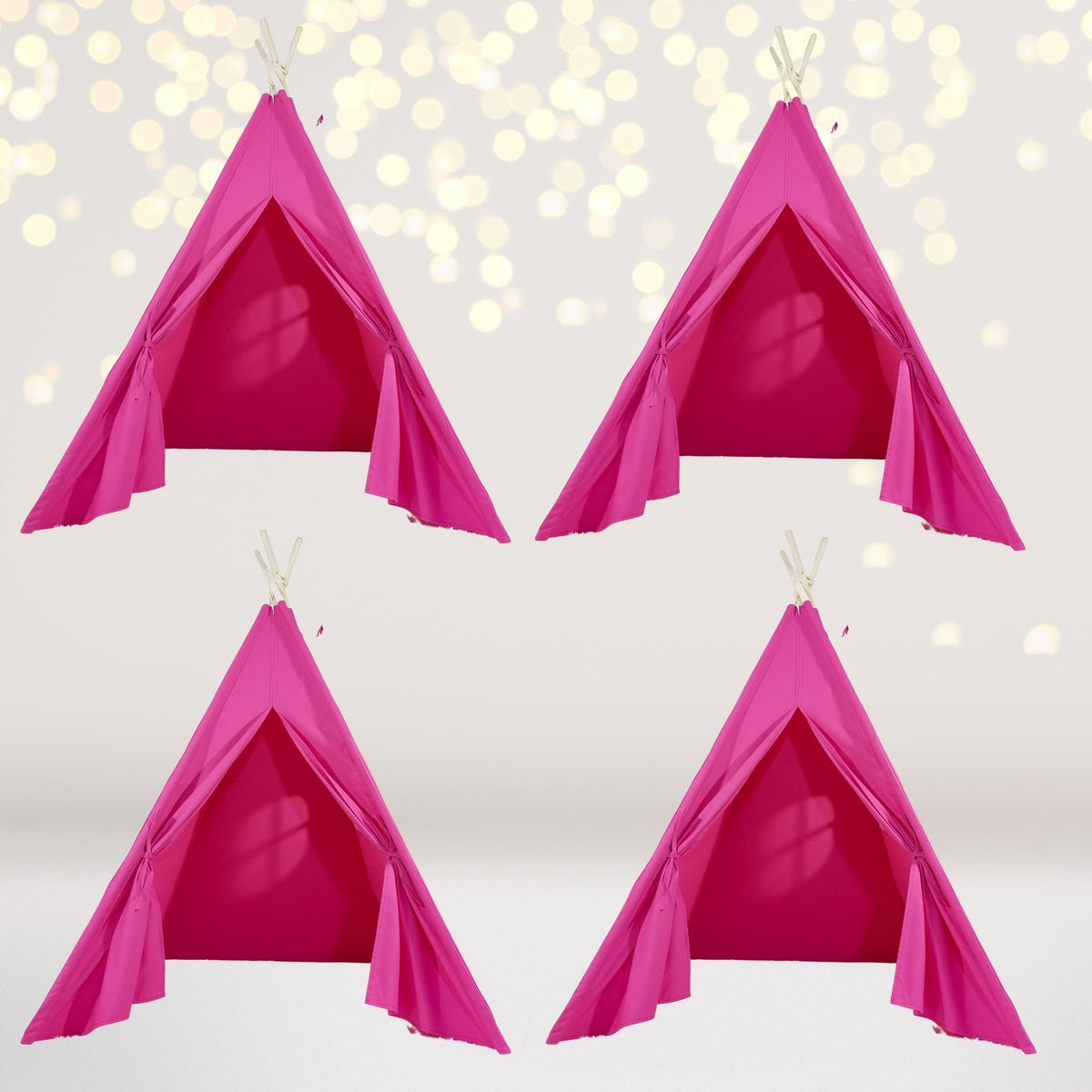 4 Pack Kids Sleepover Tents Party-luxe Kids Teepee Tent With Lights