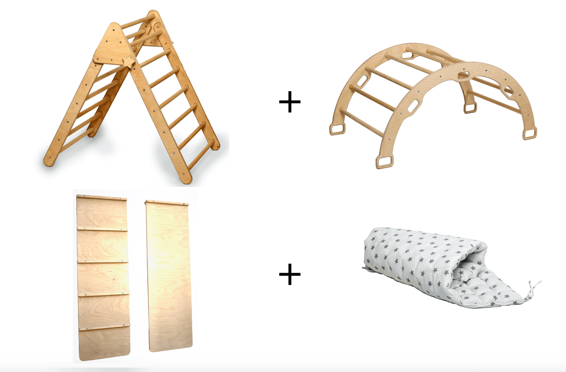 4 Pieces Set Climbing Triangle-arch Rocker-xl Pillow And Ramp