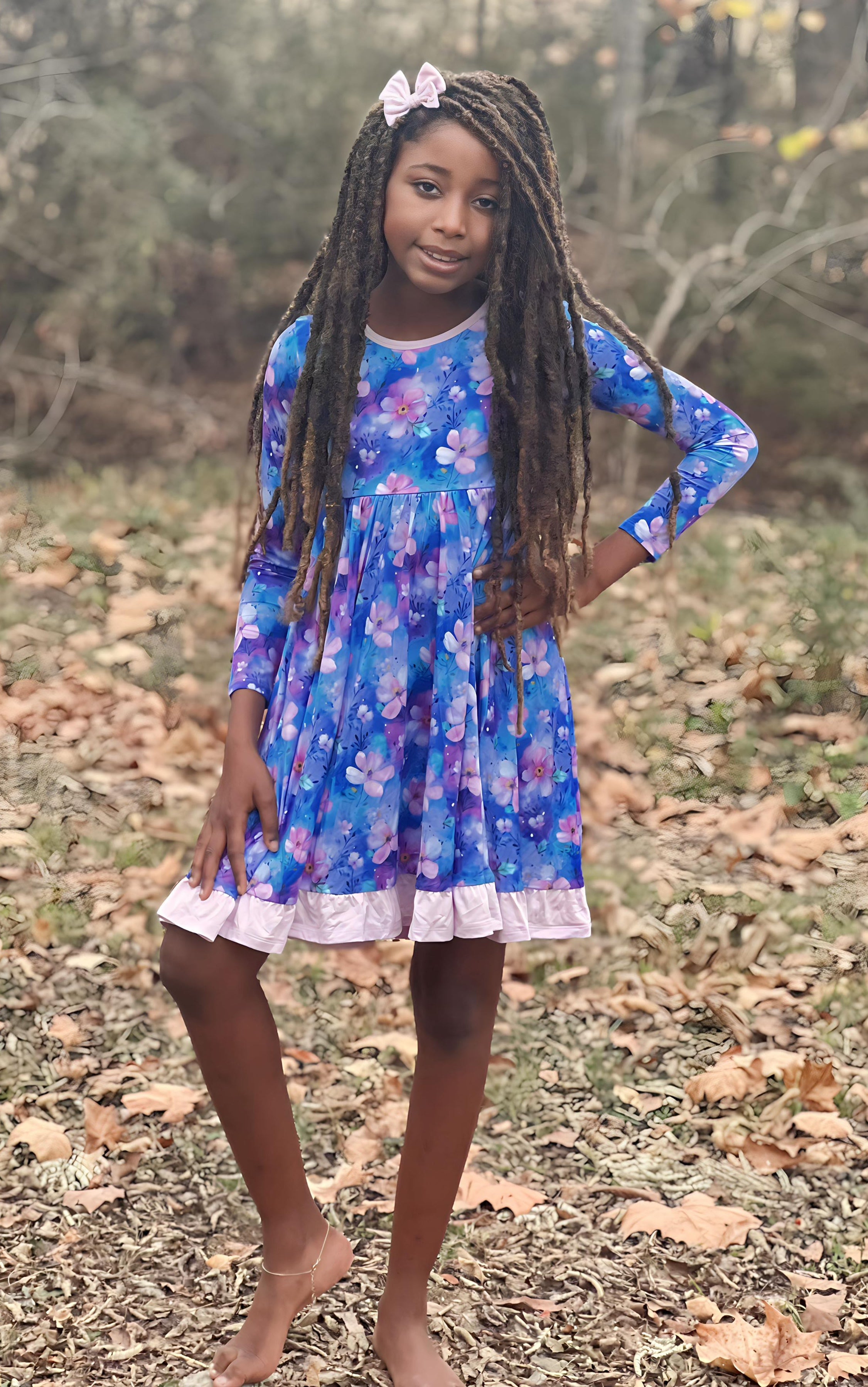 Dreamy Blooms | Bamboo Ruffle Twirl Dress