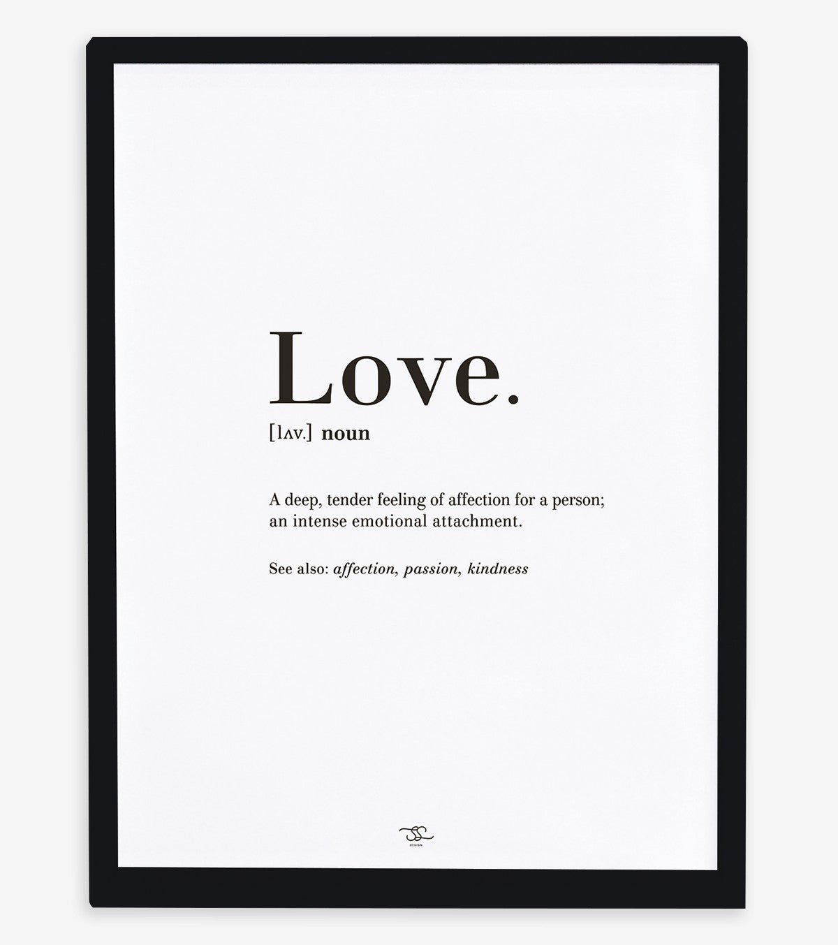 Minima - Children's Poster - Love, Definition (english)
