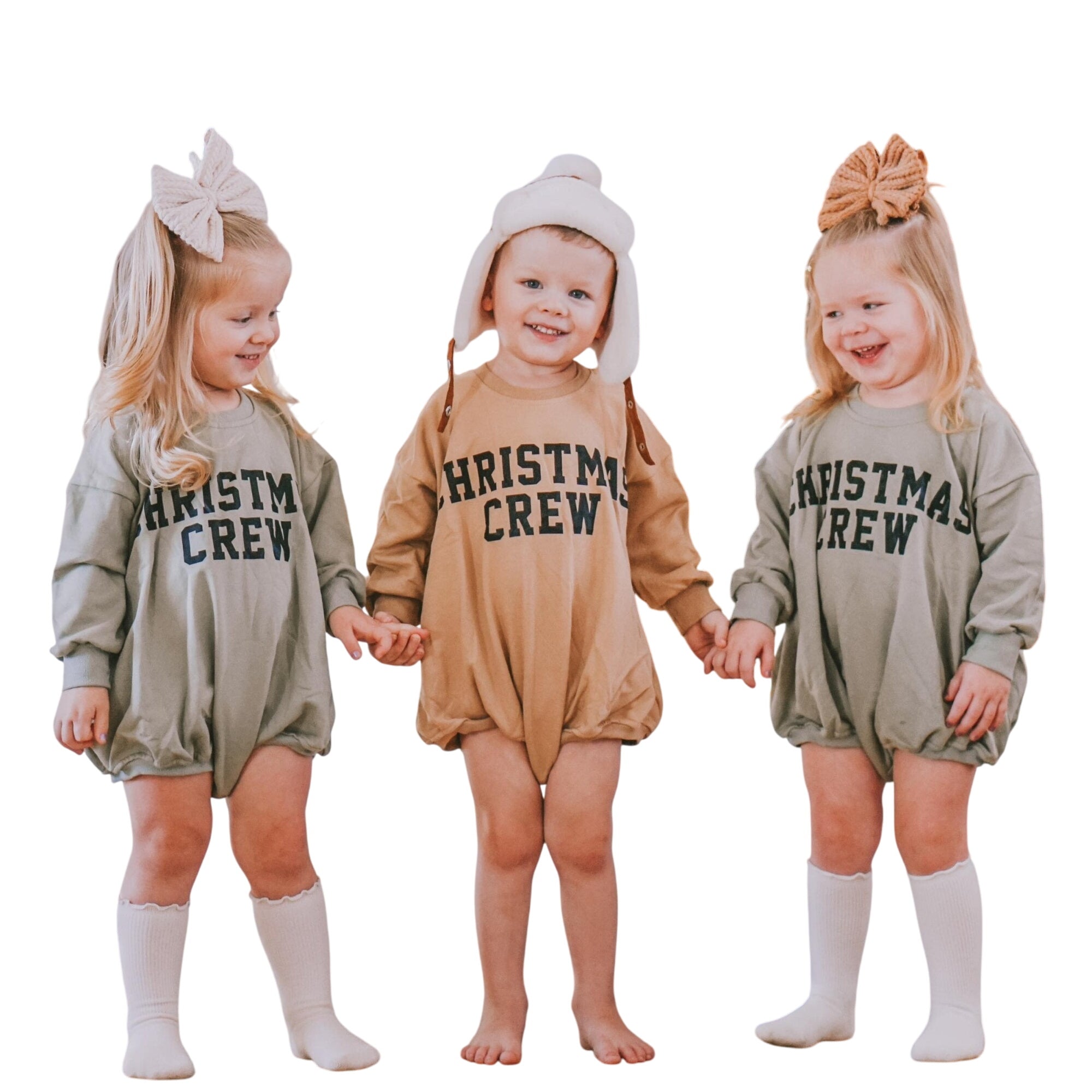 Christmas Crew Sweatshirt Romper - More Colors