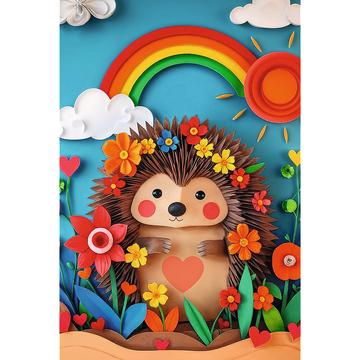 Kids 40th Anniversary Hedgehog 160 Piece Paper Art Puzzle