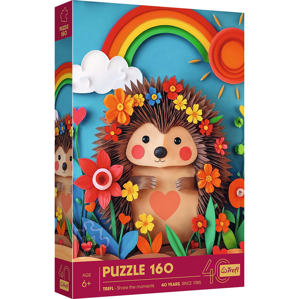 Kids 40th Anniversary Hedgehog 160 Piece Paper Art Puzzle