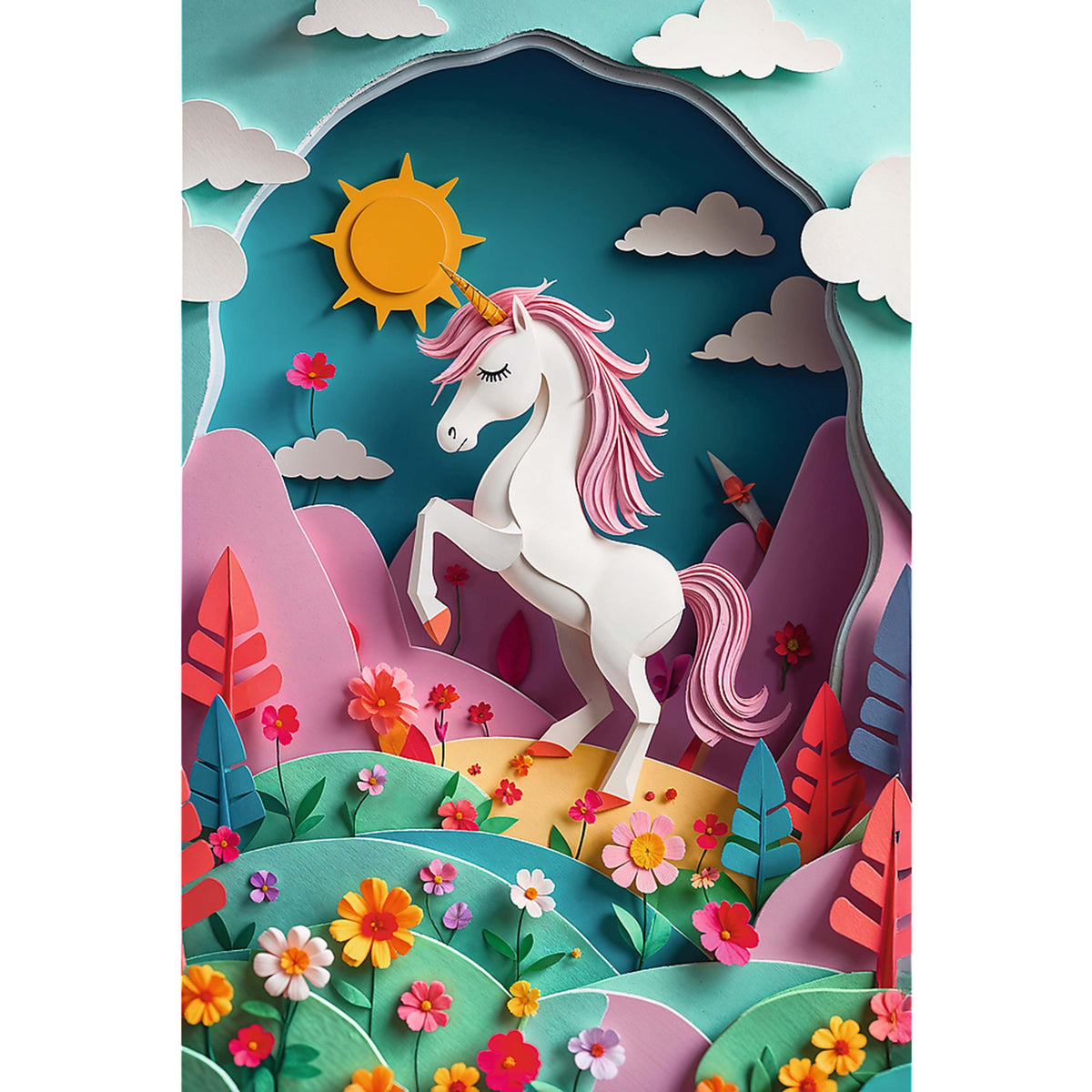 Kids 40th Anniversary Unicorn 160 Piece Paper Art Puzzle