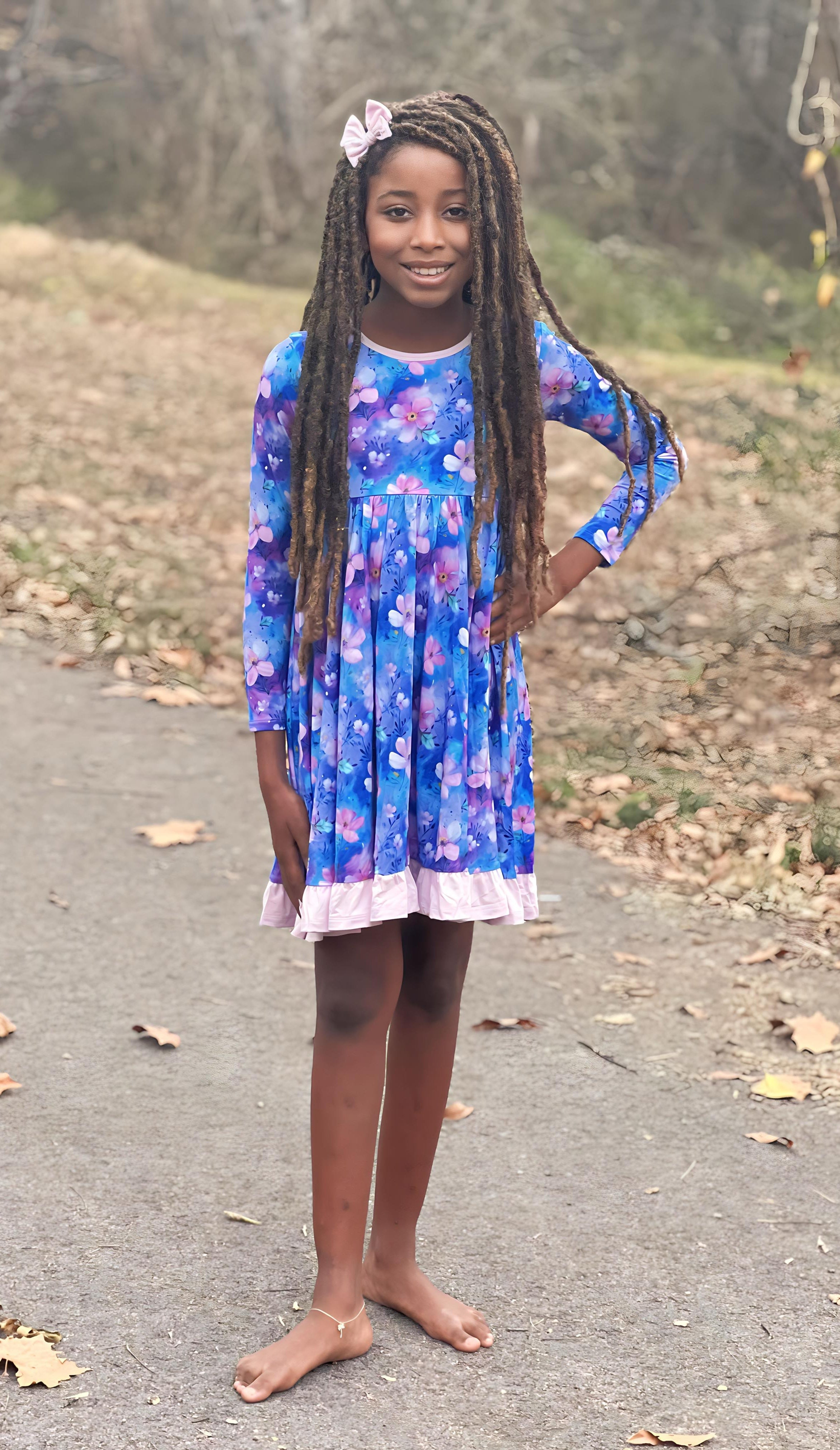 Dreamy Blooms | Bamboo Ruffle Twirl Dress