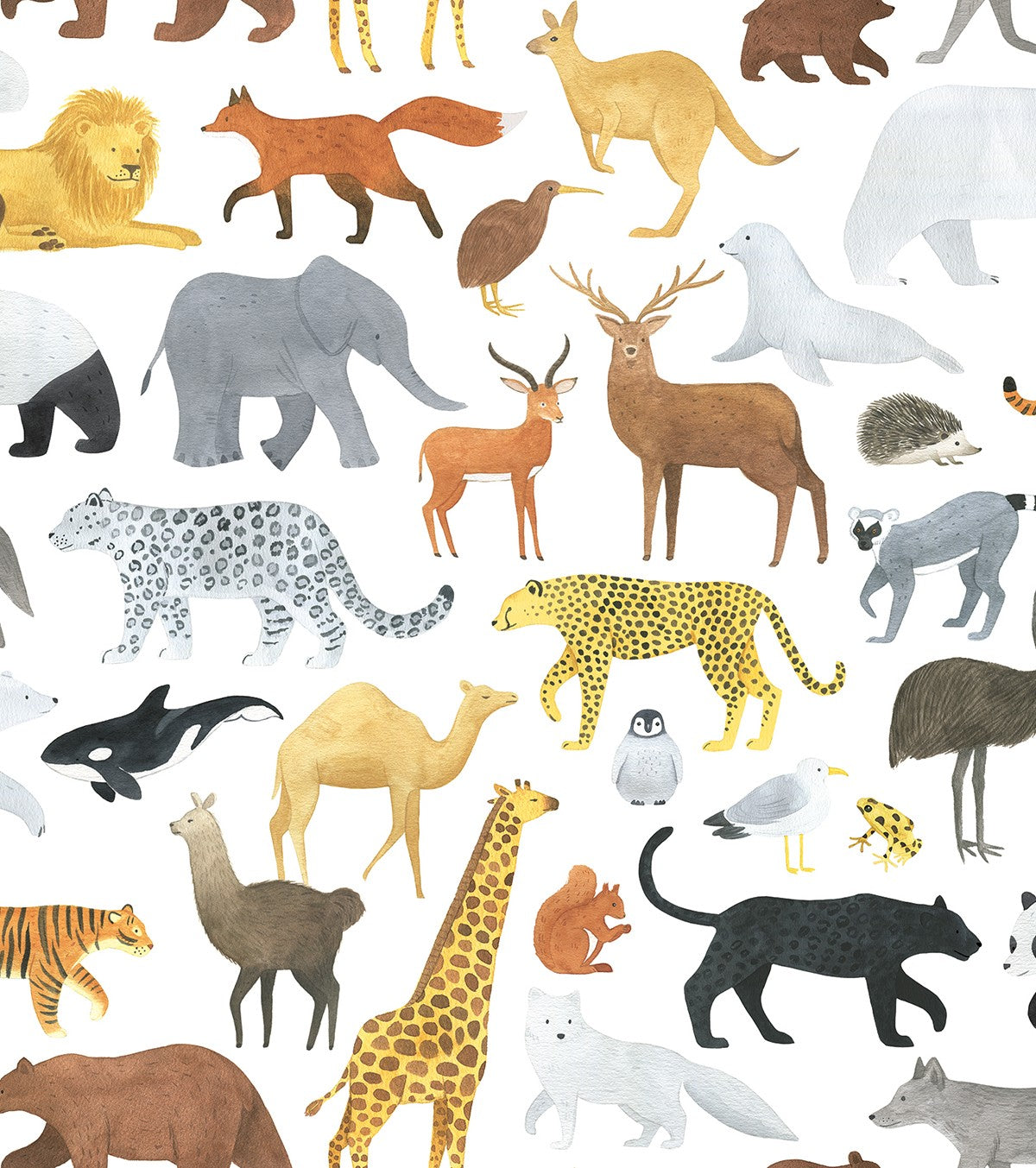 Living Earth - Children's Wallpaper - Animal Motif