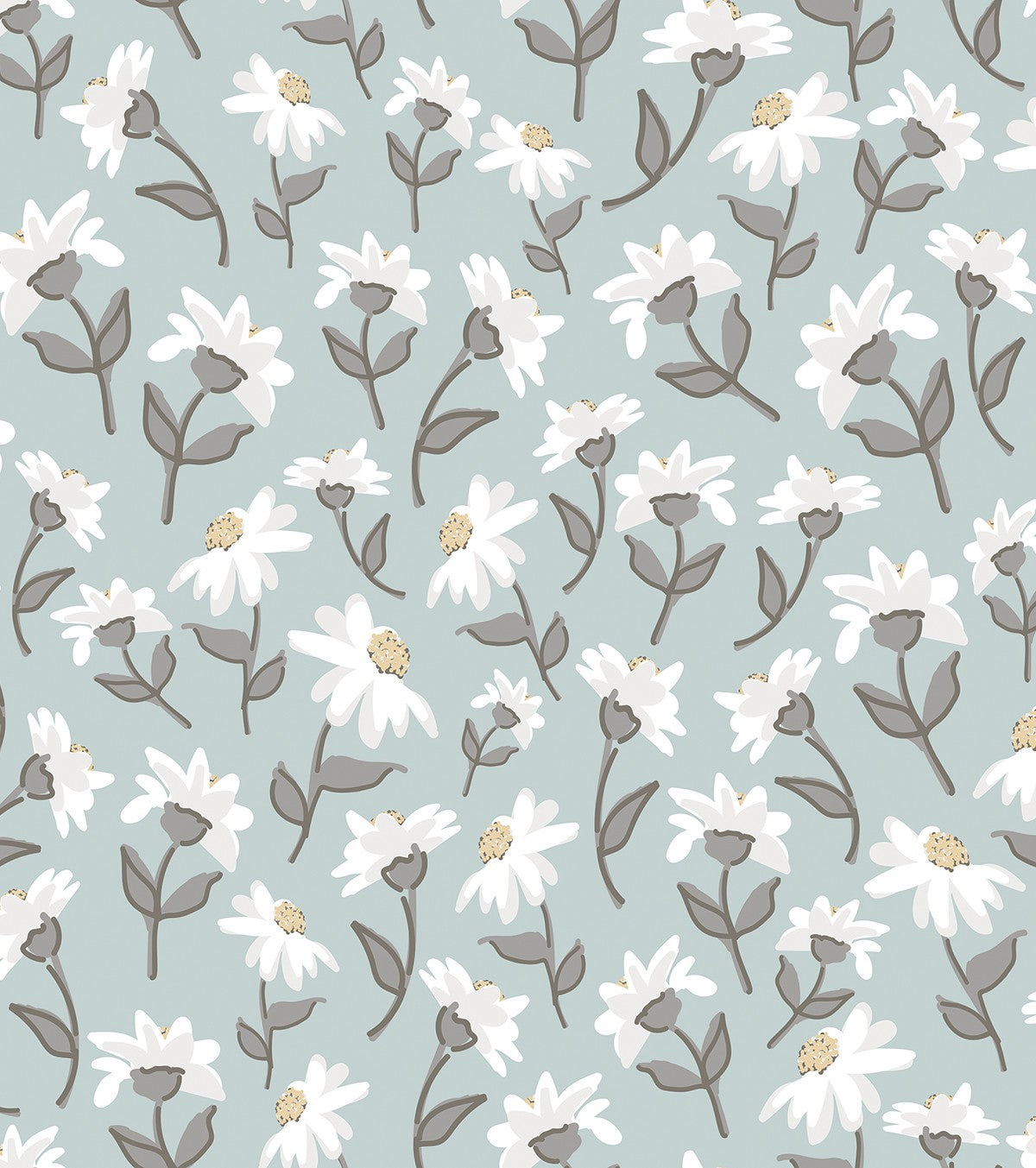 Picnic Day - Children's Wallpaper - Daisy Motif