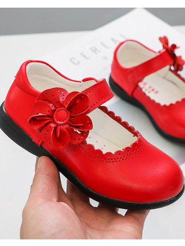 Red Mary Jane Flats By Liv And Mia