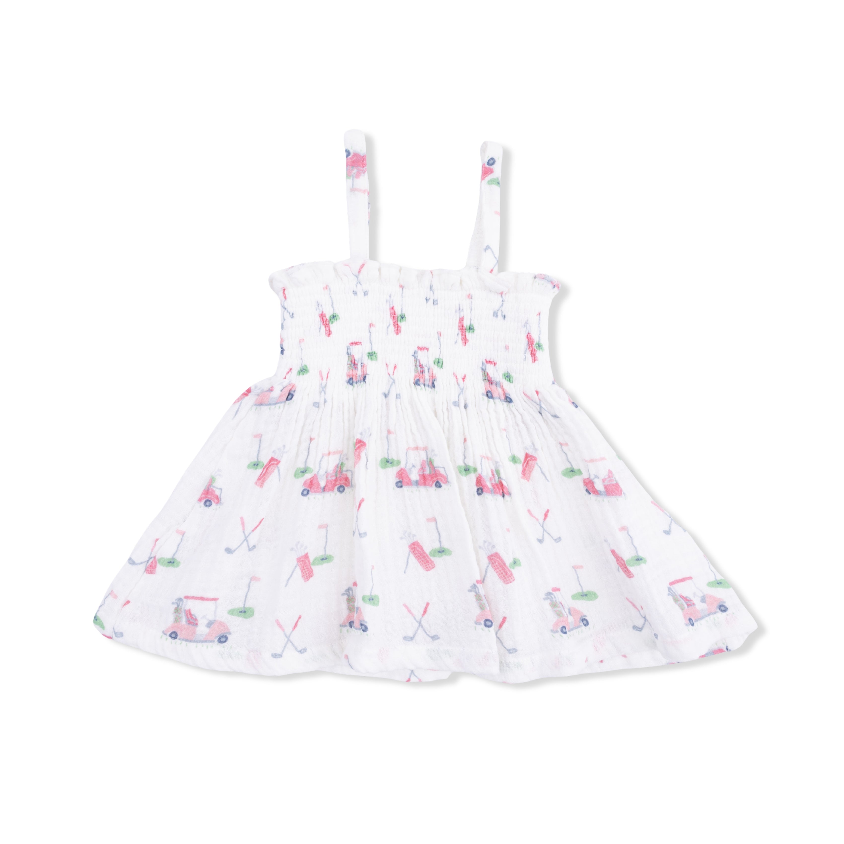 Baby Golf Carts Pink - Smocked Top With Bloomer