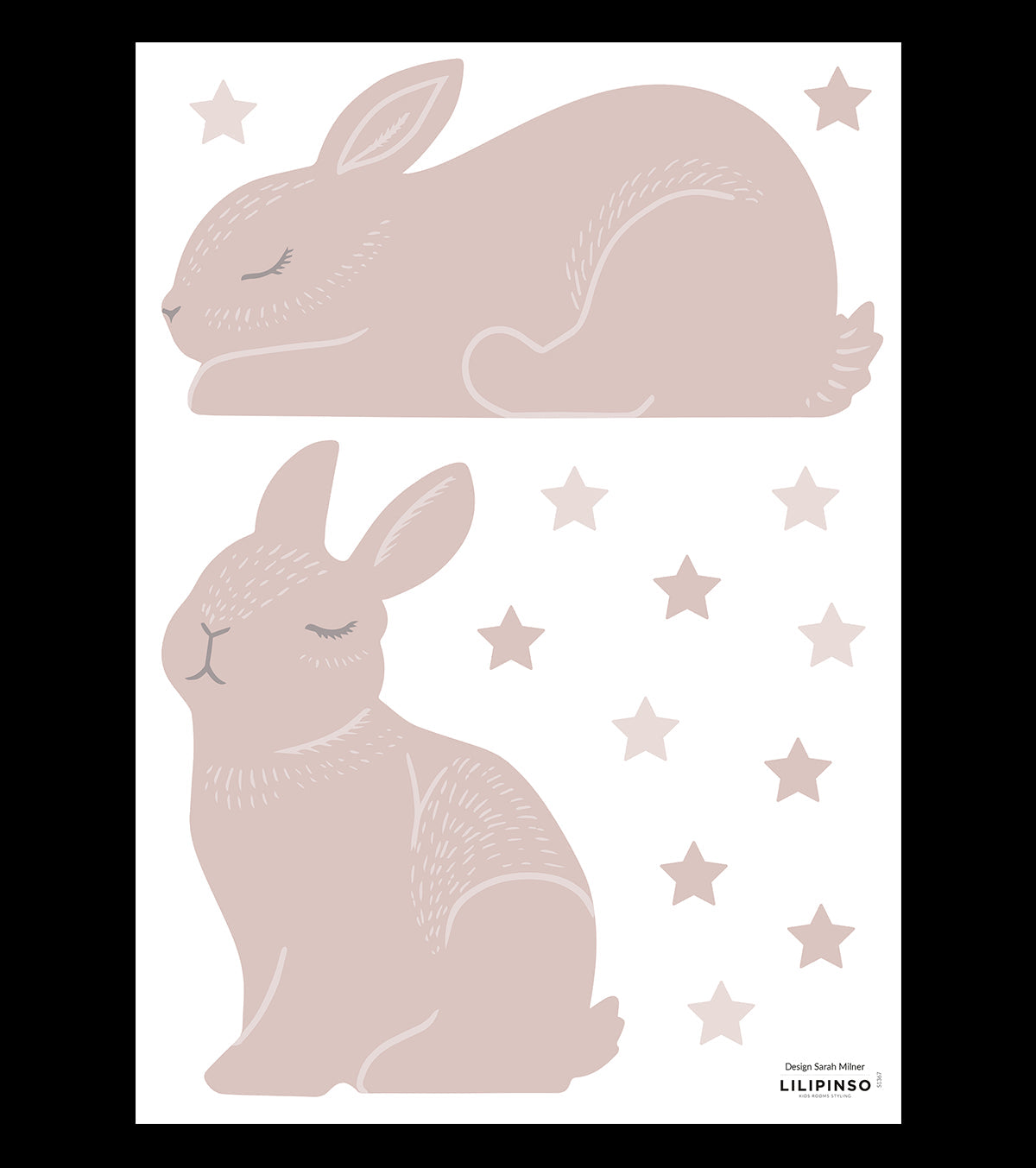 Adele - Wall Decals Murals - Rabbits And Stars