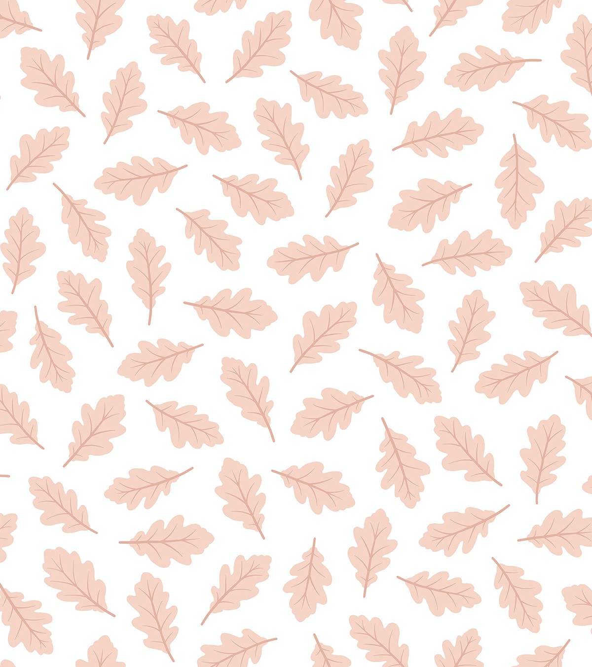 Jöro - Children's Wallpaper - Oak Leaf Pattern