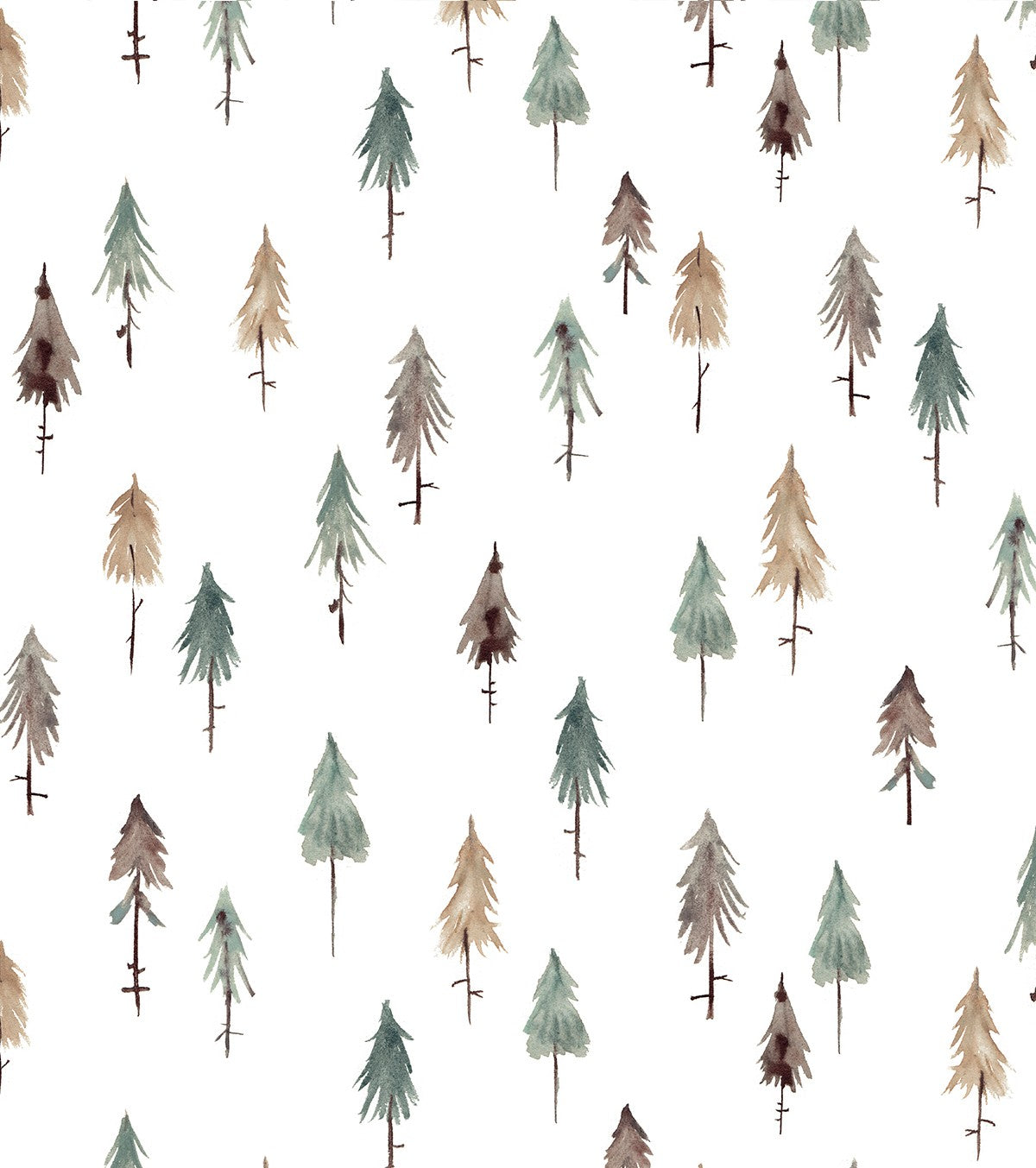 Kharu - Children's Wallpaper - Fir Forest Motif