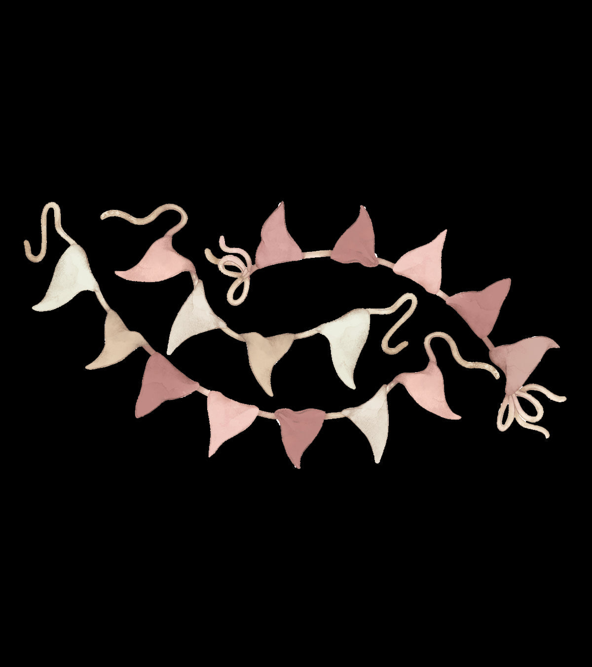 Selene - Large Sticker - Pennant Garland (pink)