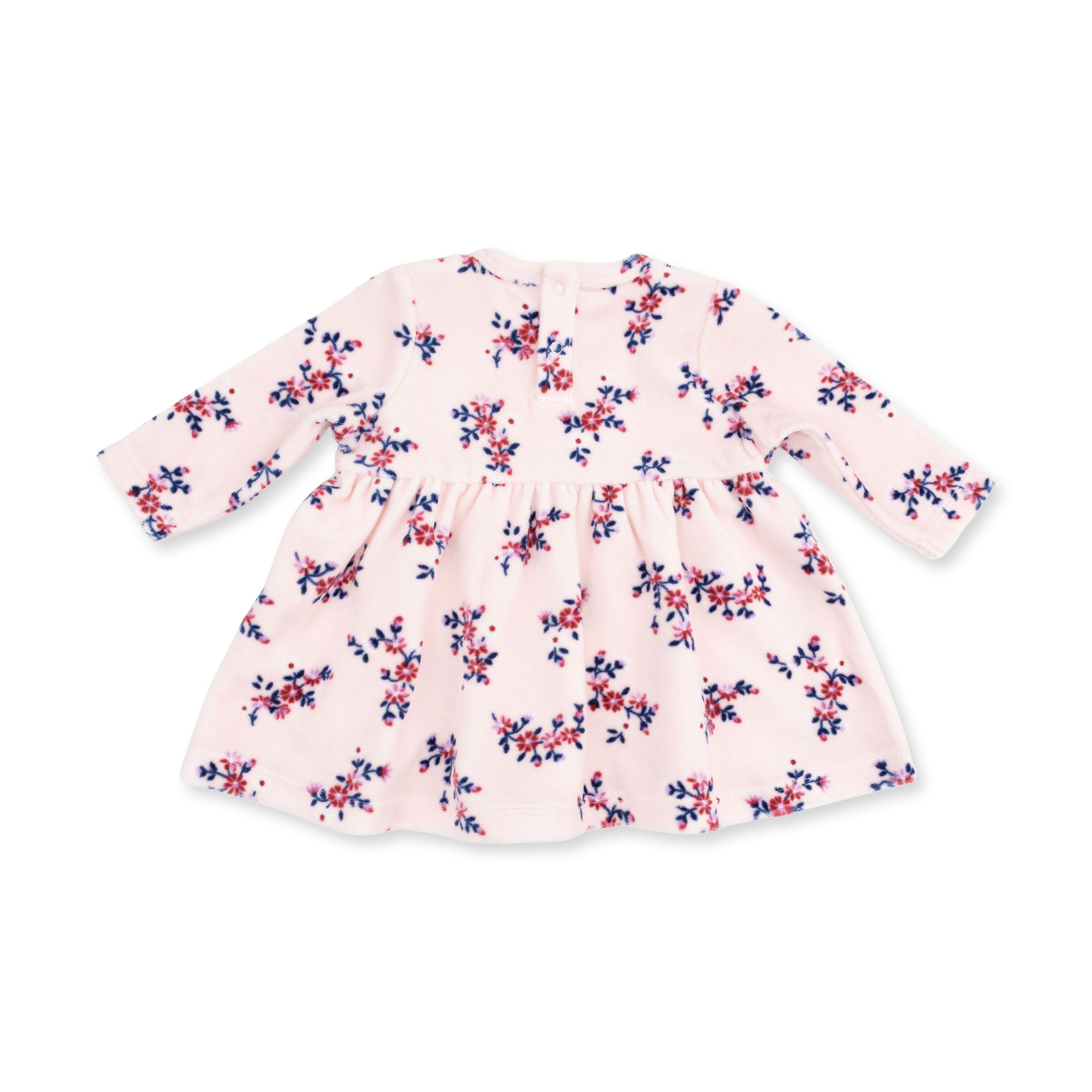 Nora Floral Velour - Long Sleeve Empire Waist Dress And Bloomer