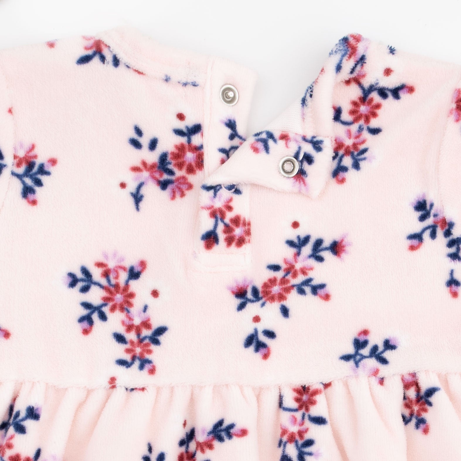 Nora Floral Velour - Long Sleeve Empire Waist Dress And Bloomer