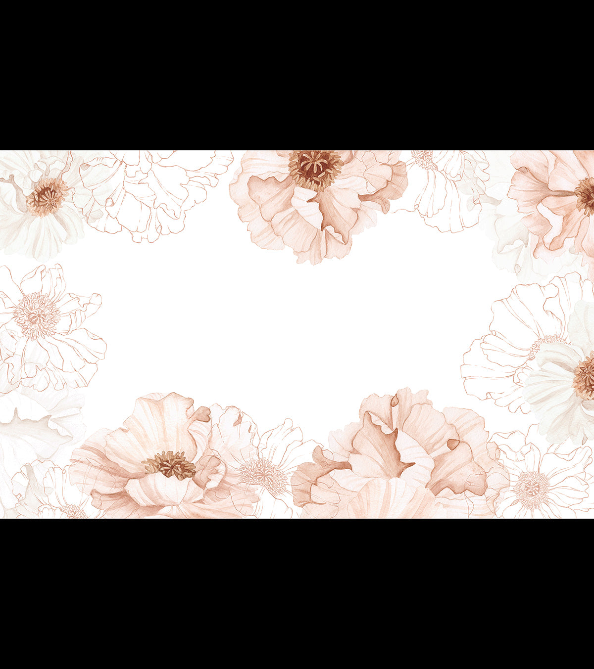 Islandic Poppies - Panoramic Wallpaper - Poppies (oversize)