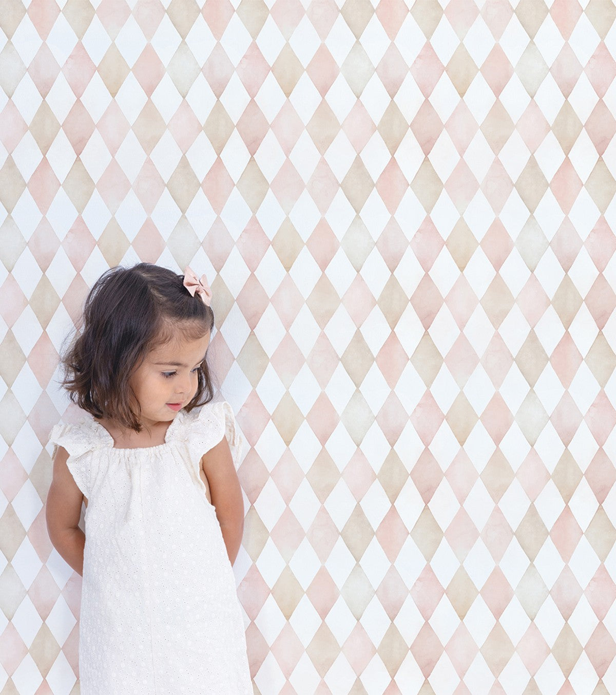 Selene - Children's Wallpaper - Harlequin Motif