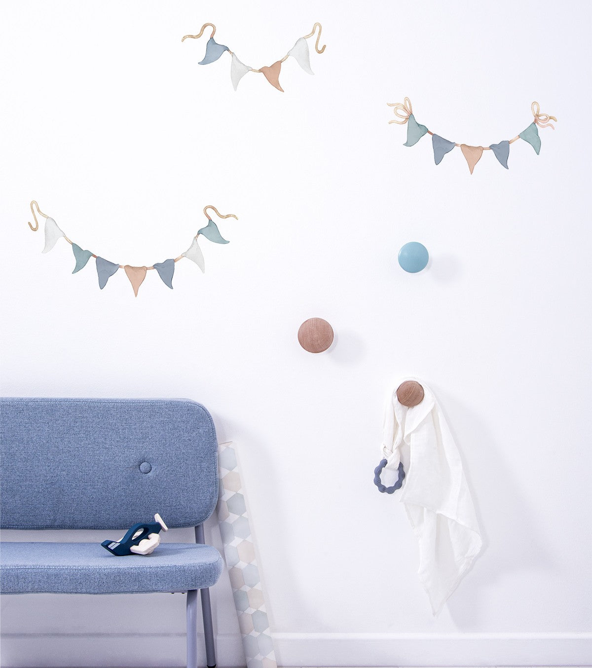 Selene - Large Sticker - Pennant Garland (blue)