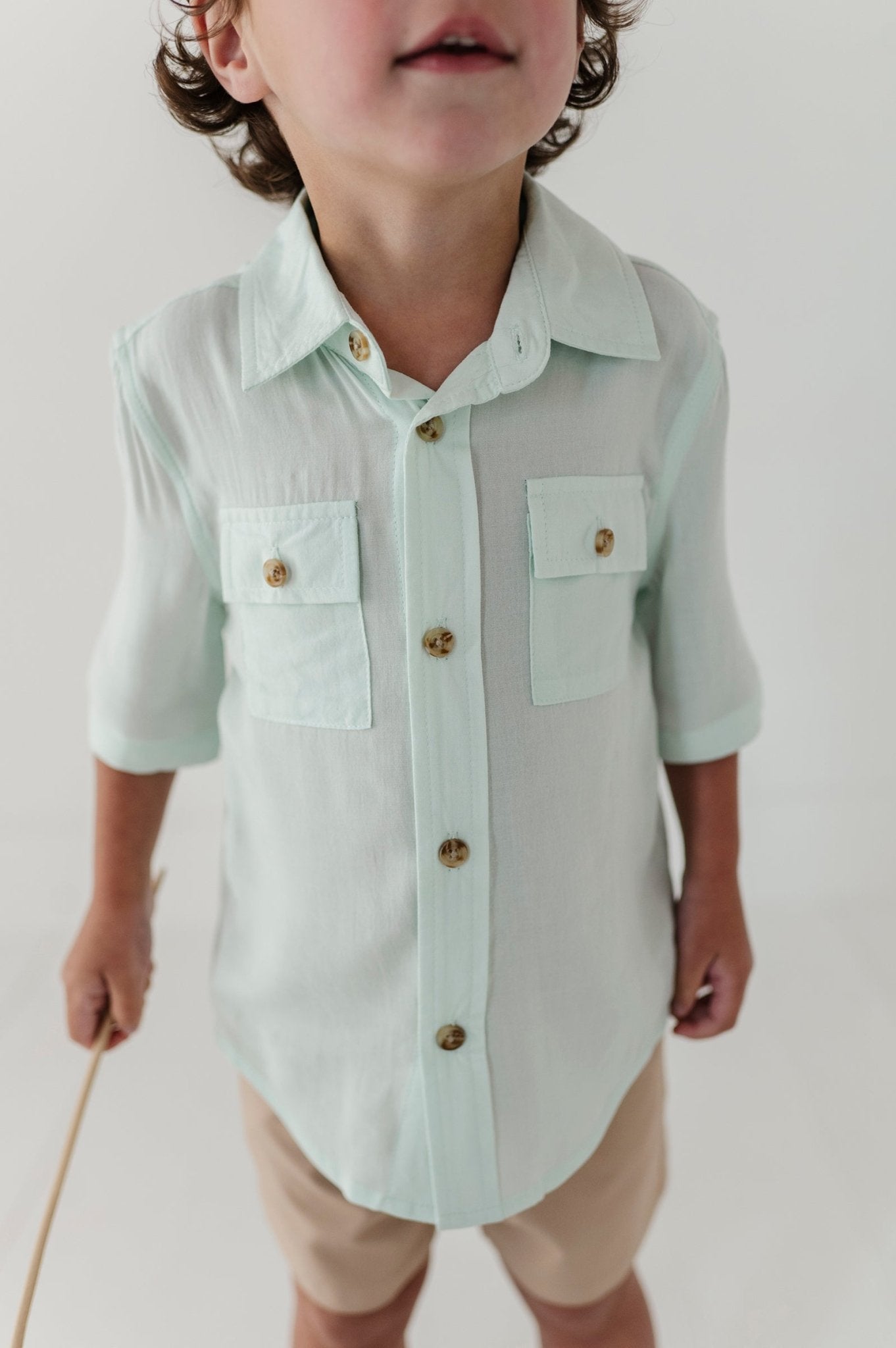 Boys Utility Shirt In Sky Blue