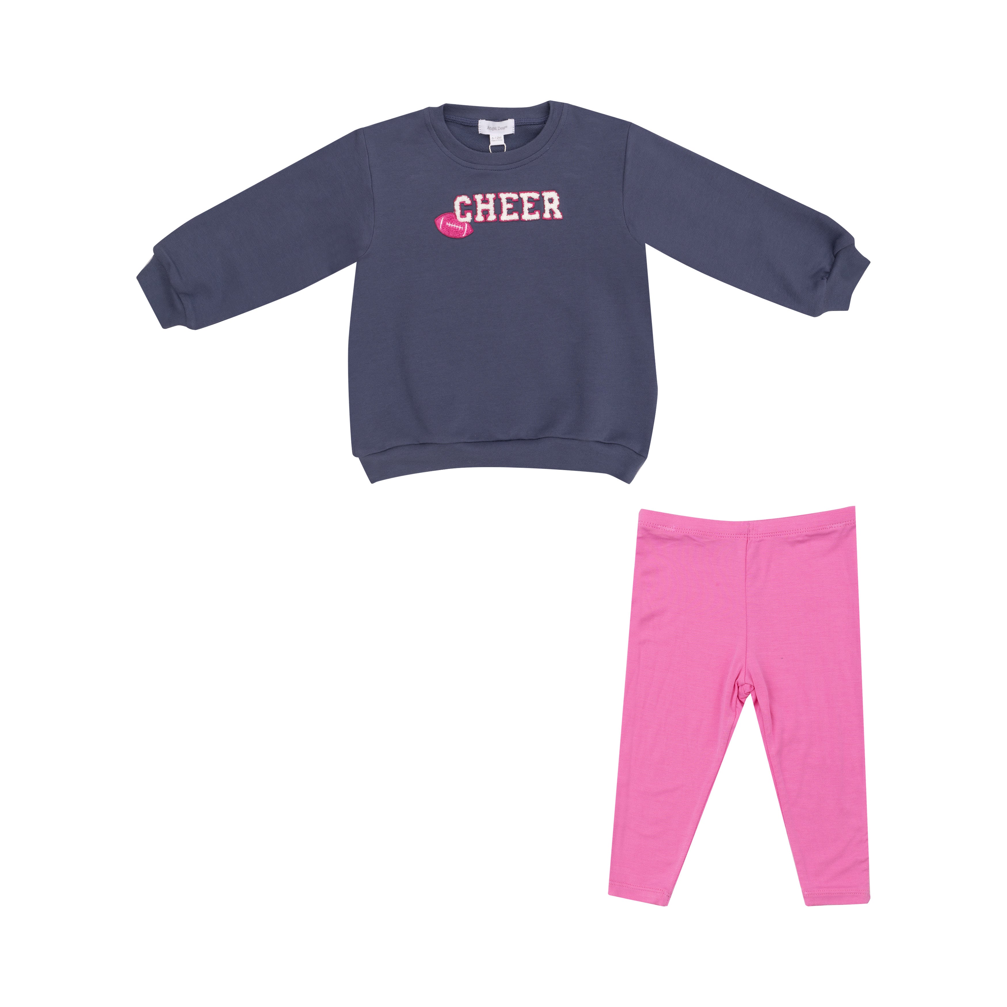 Puffy Oversized Sweatshirt & Pink  Legging - Footballs  French Terry