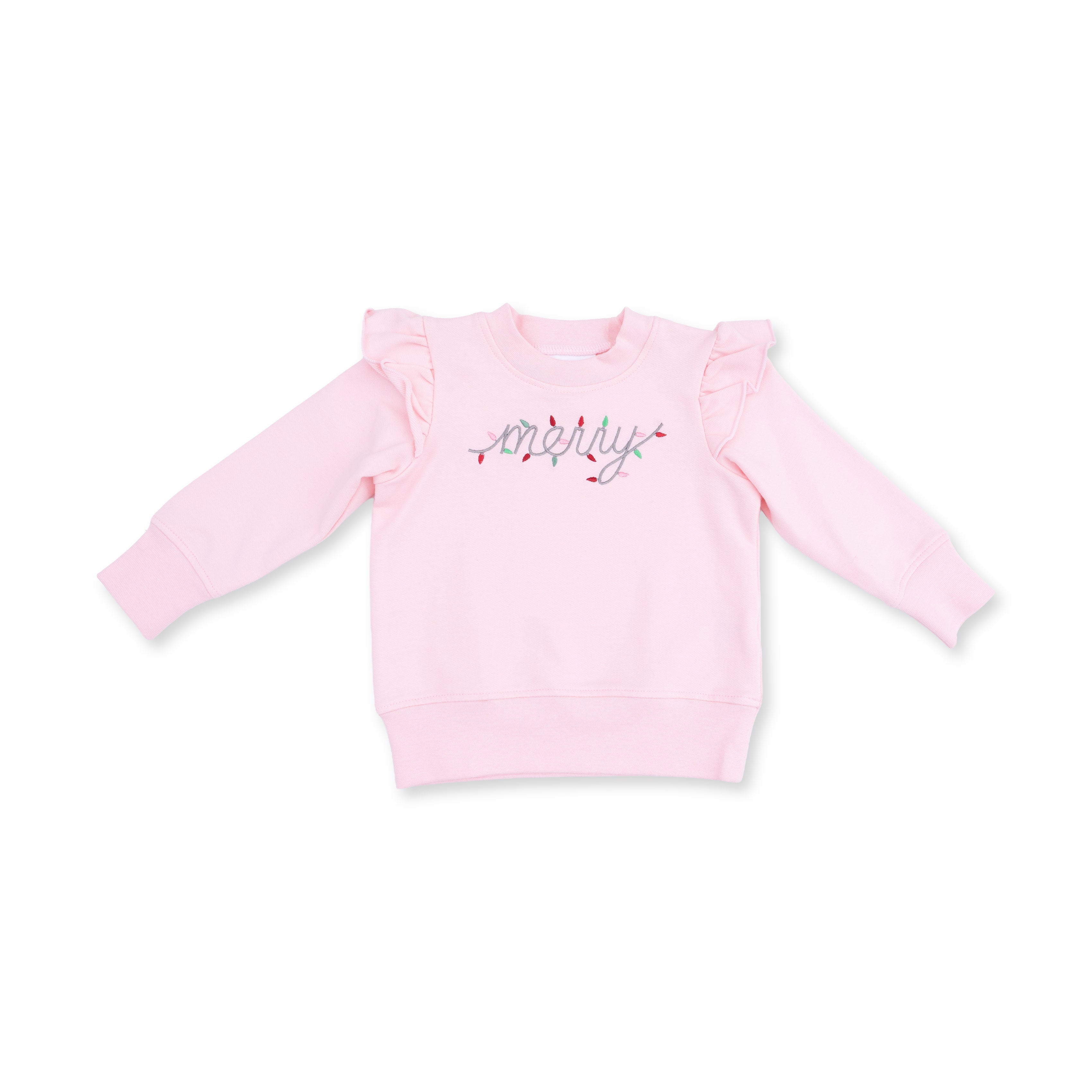 Christmas Lights Merry - Ruffle Sweatshirt