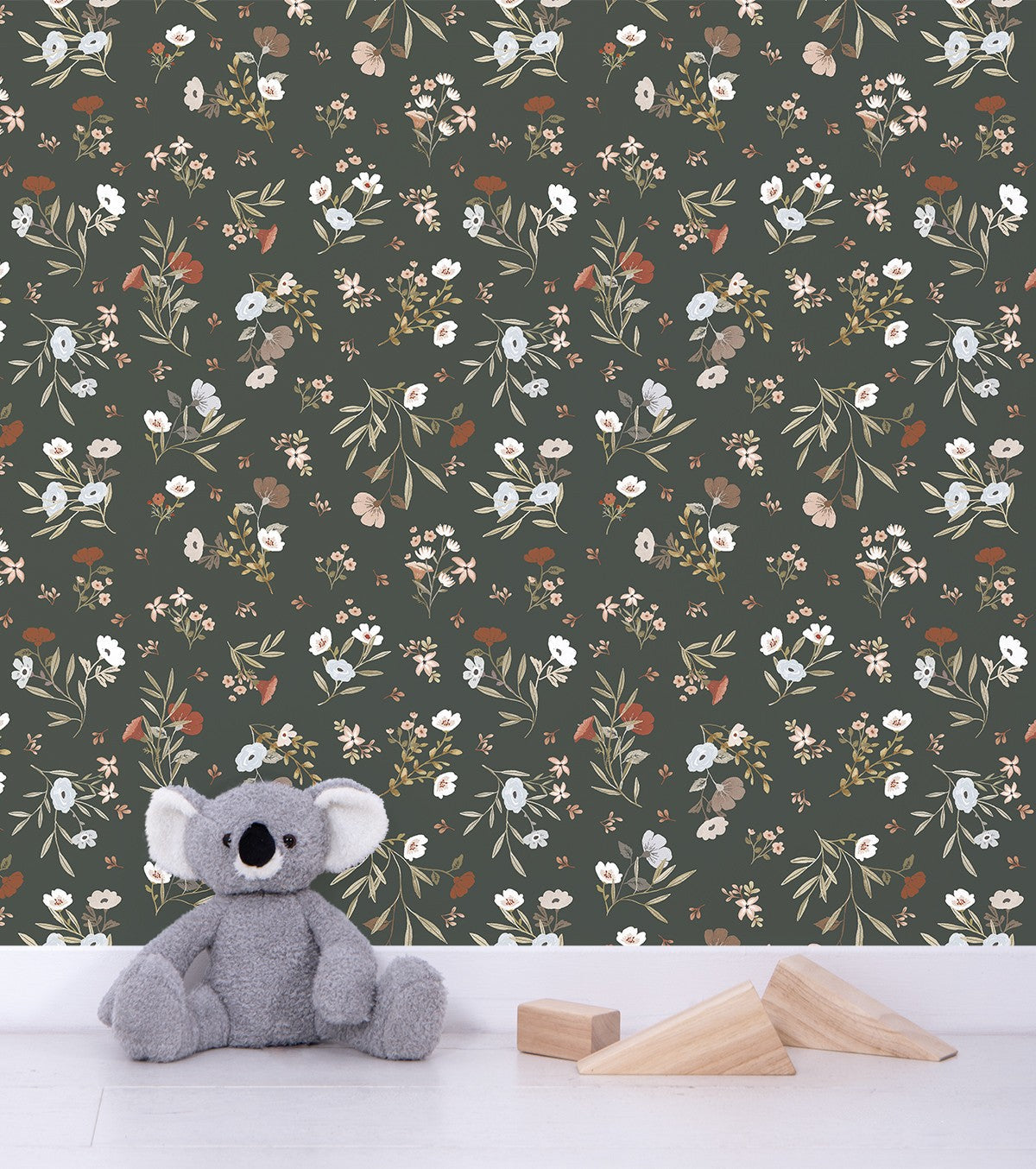 Lilydale - Children's Wallpaper - Soft Flowers Motif