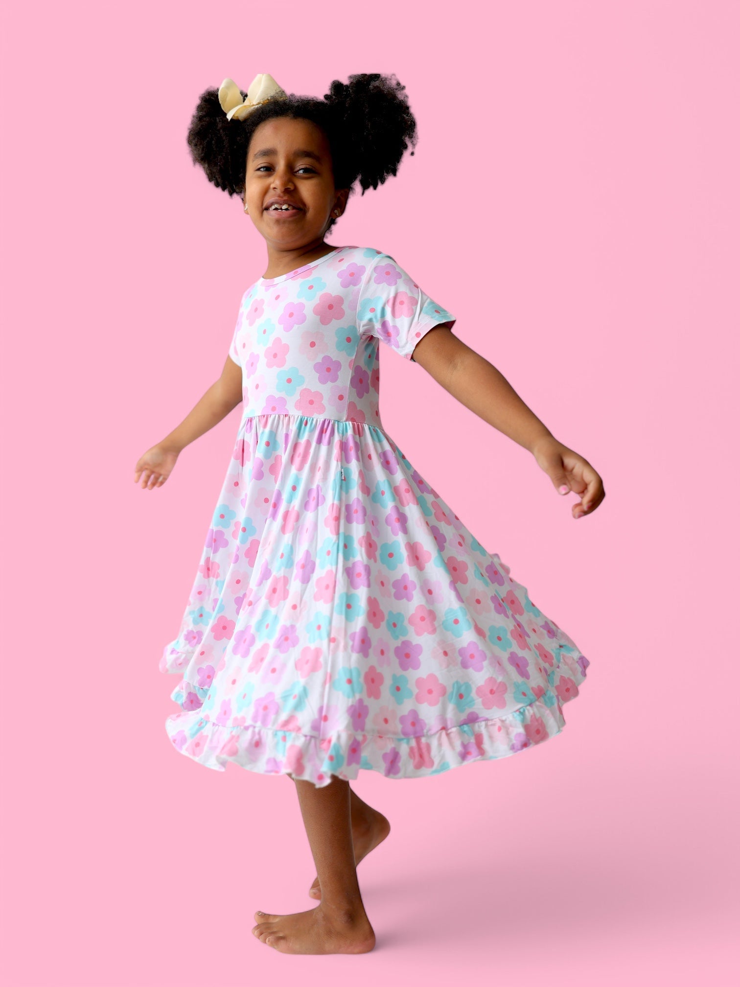 Violet Fields Dream Ruffle Dress