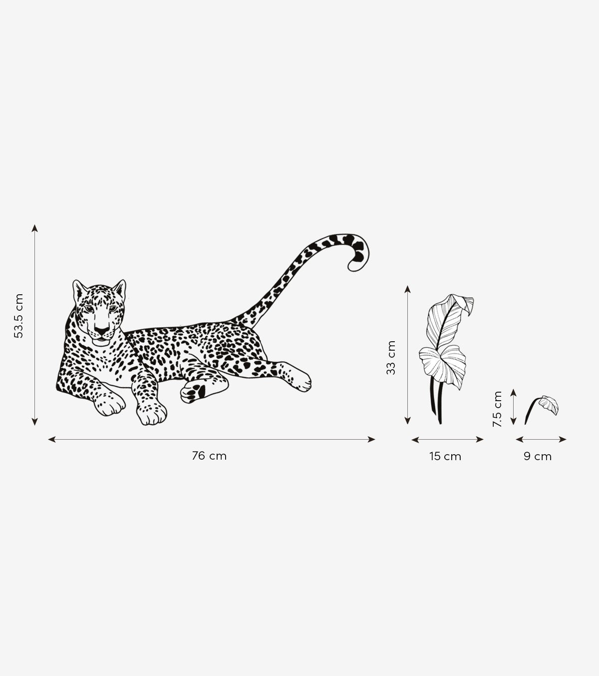 Black Majik - Large Sticker - Leopard, Elongated