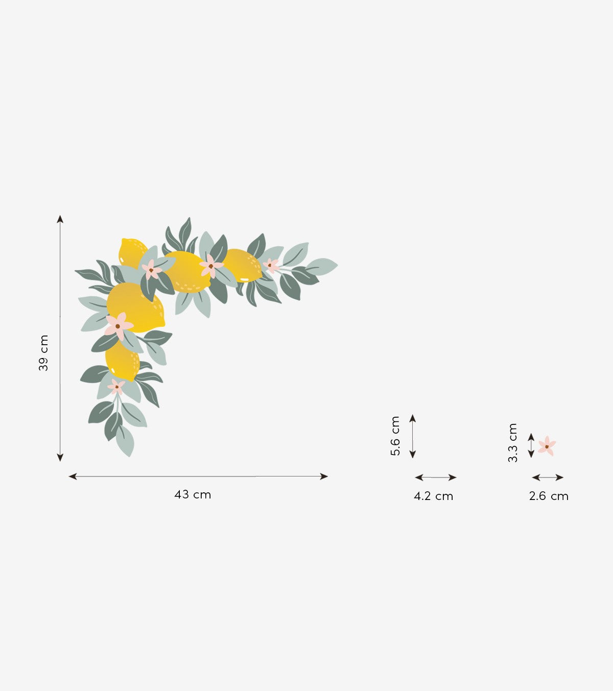 Louise - Wall Decals Murals - Lemons And Foliage