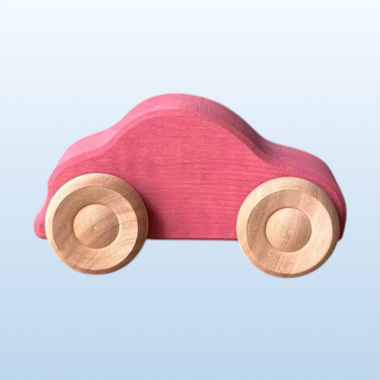 7 Pcs Colored Wooden Rainbow Cars Set With 3 Pcs Peg Dolls