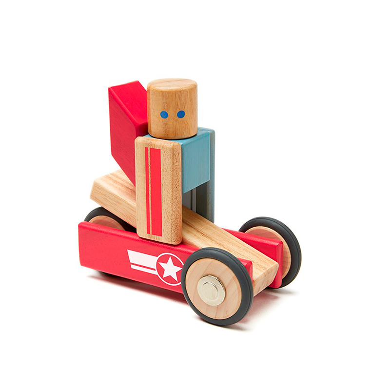 Daredevil <br>magnetic Wooden Blocks <br>stunt Team, 12 Pieces