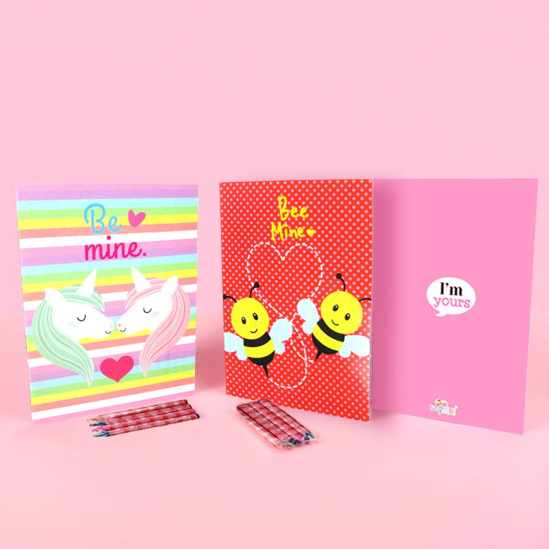 Valentine's Day Coloring Books With Crayons Party Favors - Set Of 6 Or 12
