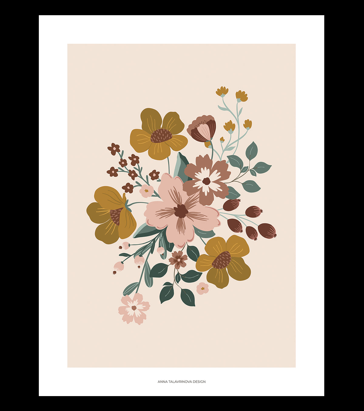Capucine - Children's Poster - Autumn Bouquet