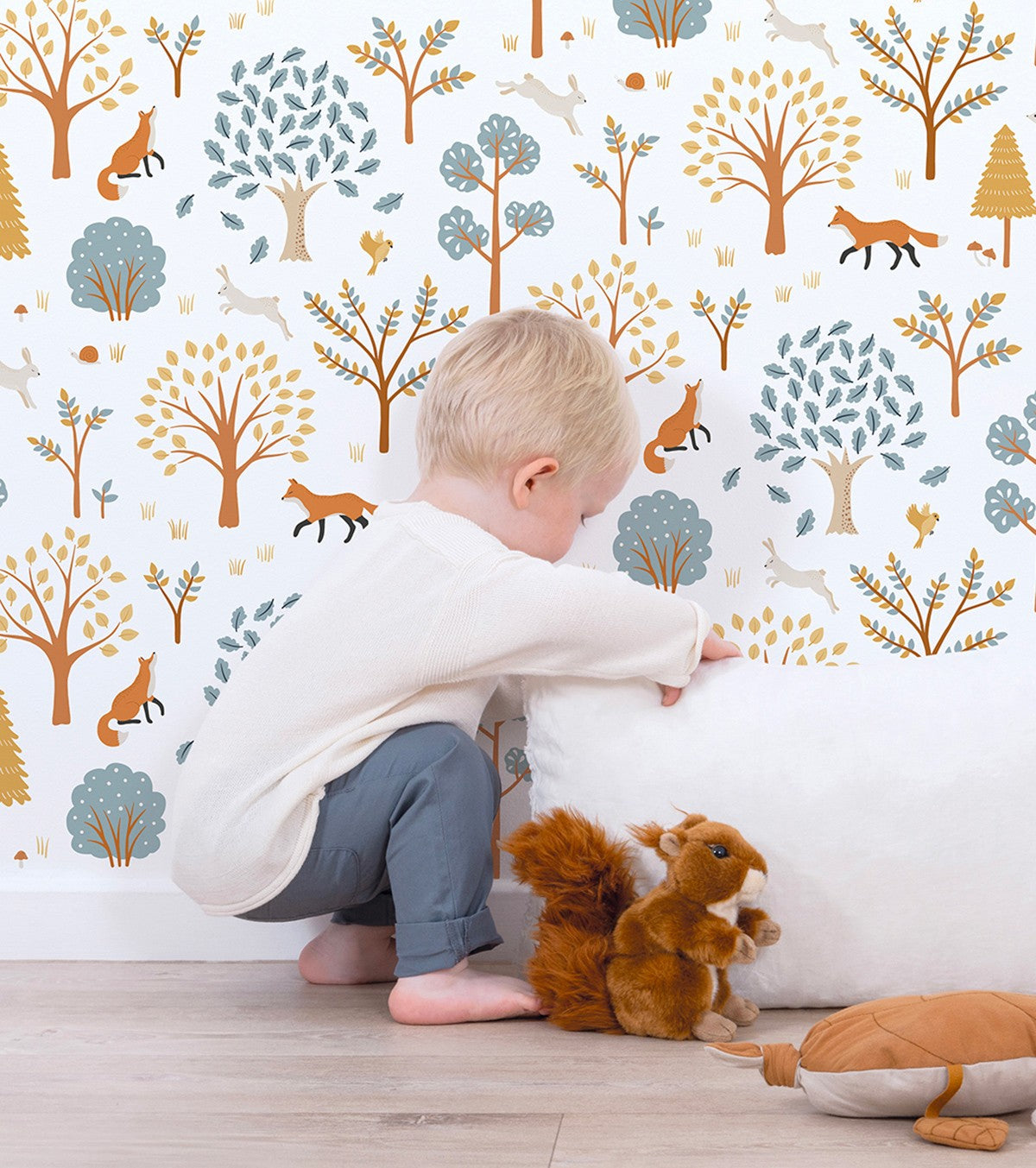 Jöro - Children's Wallpaper - Forest Motif (fox)