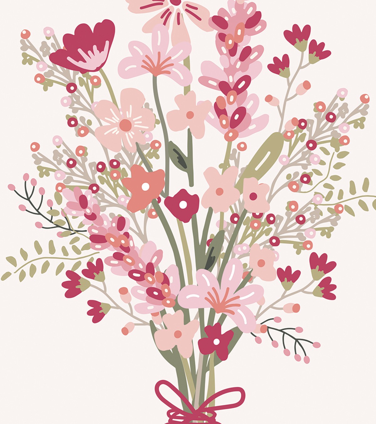 Magenta - Children's Poster - Spring Bouquet