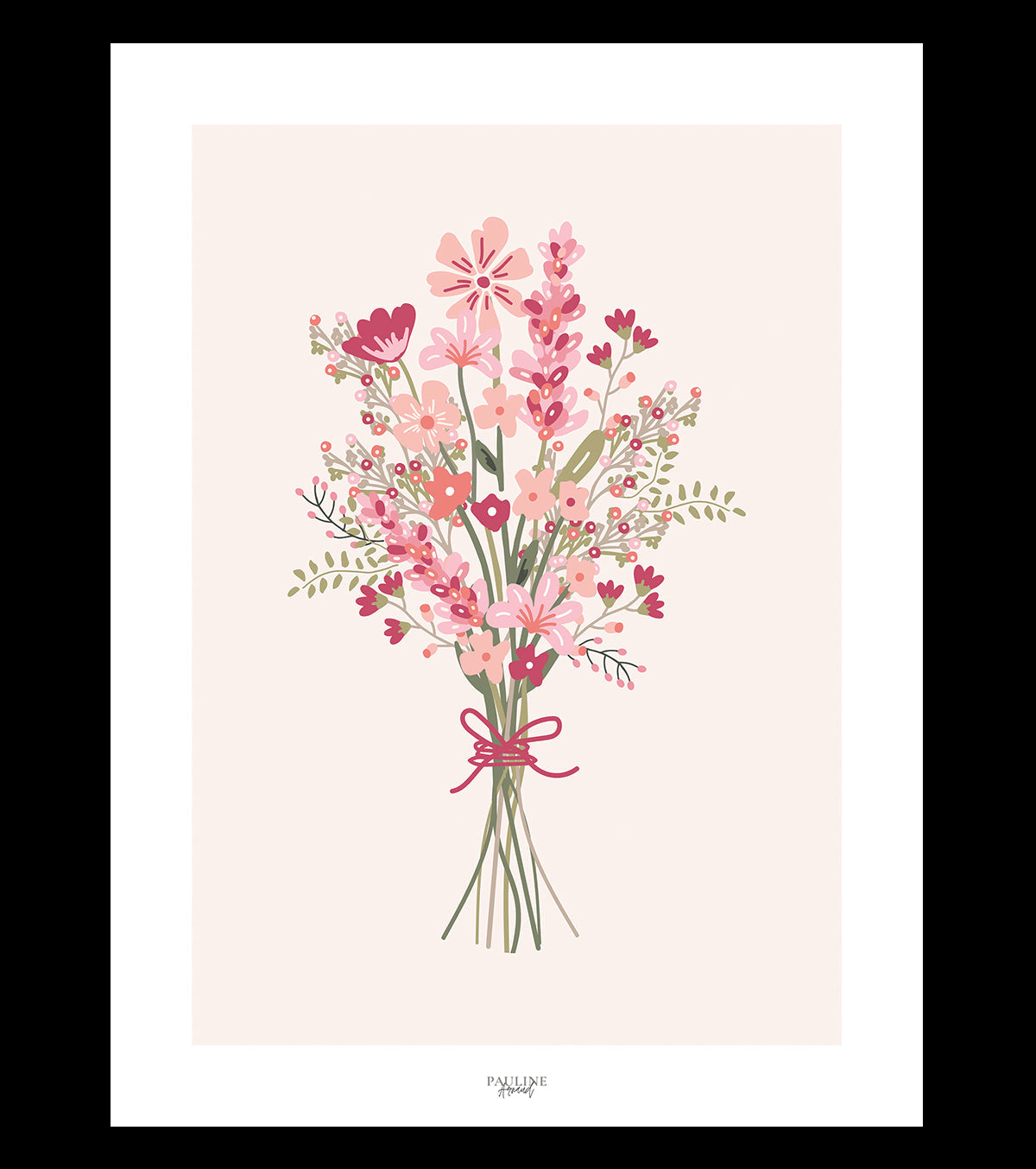 Magenta - Children's Poster - Spring Bouquet