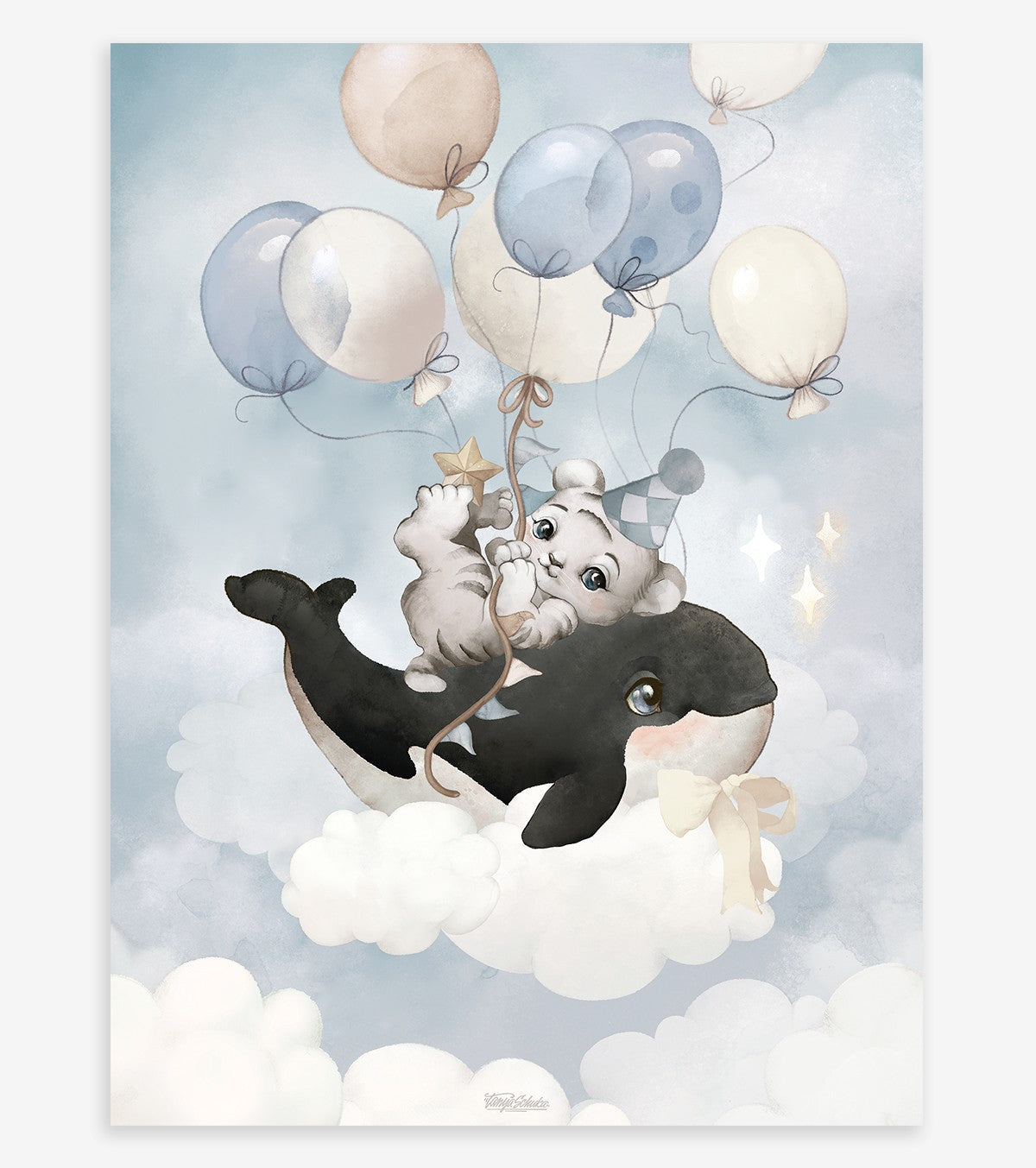 Selene - Children's Poster - Cheetah & Orca