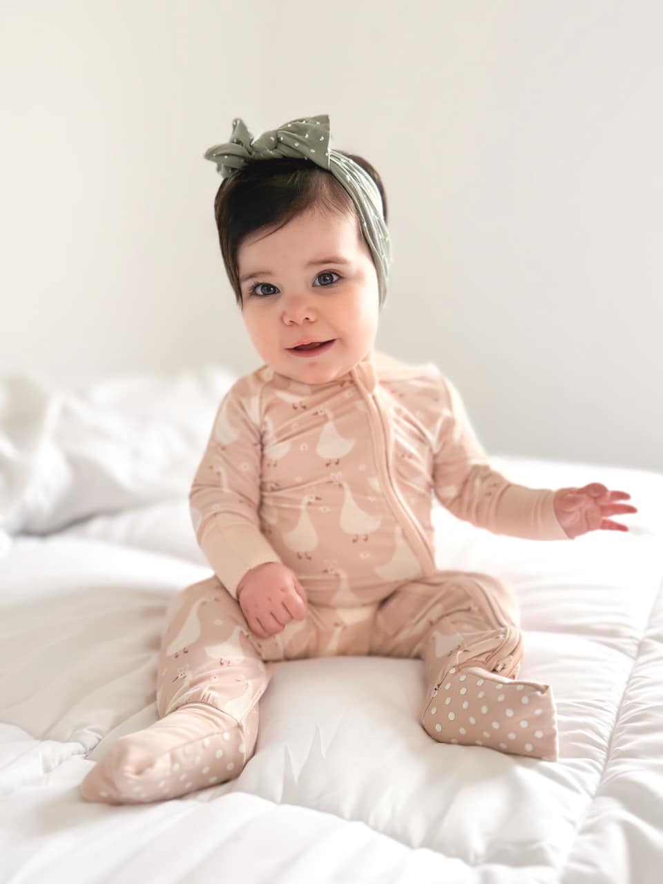Silly Goose On The Loose Bamboo Zippy Romper