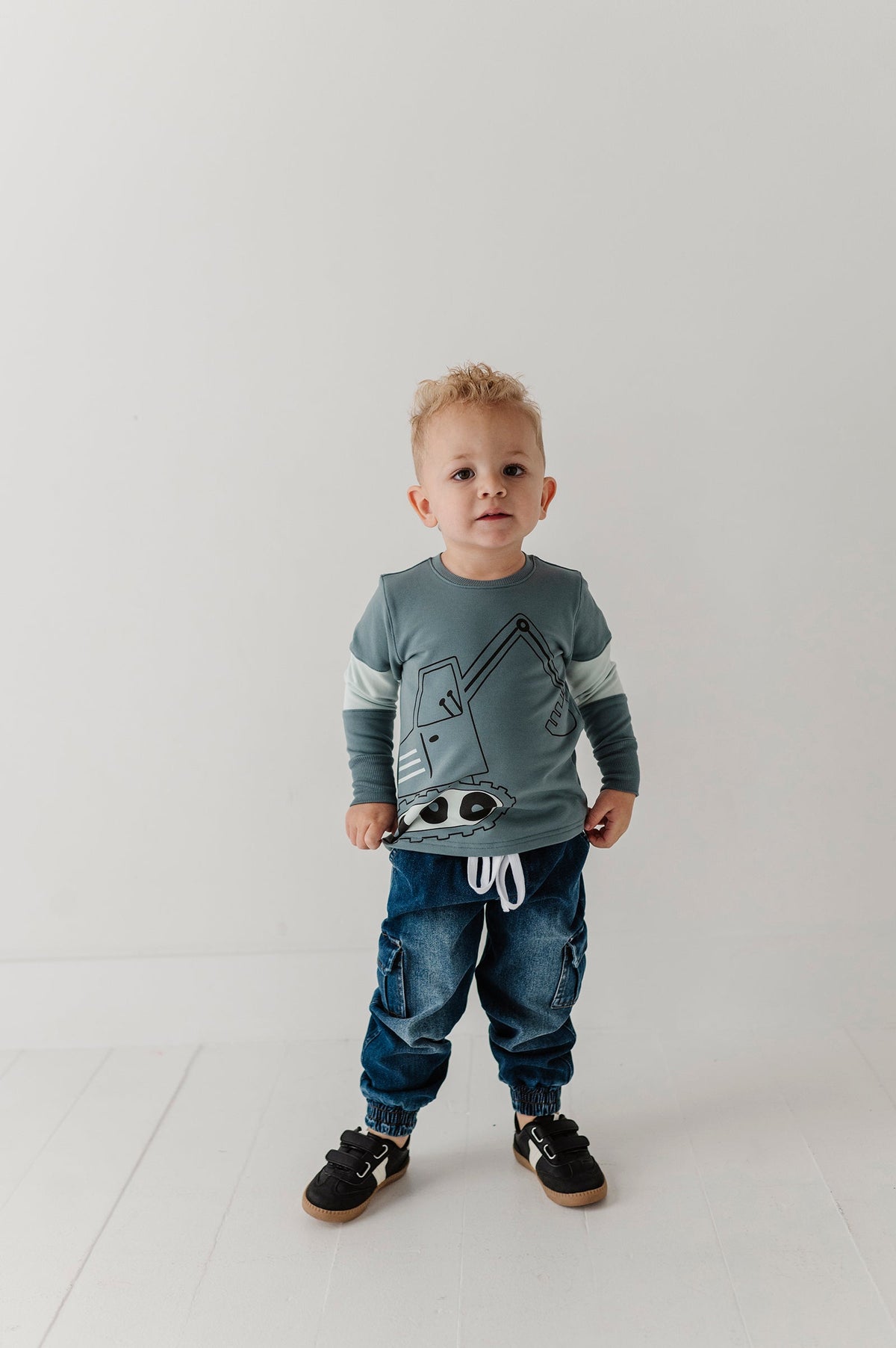 Boys Crewneck Long Sleeve Sweatshirt In Excavator