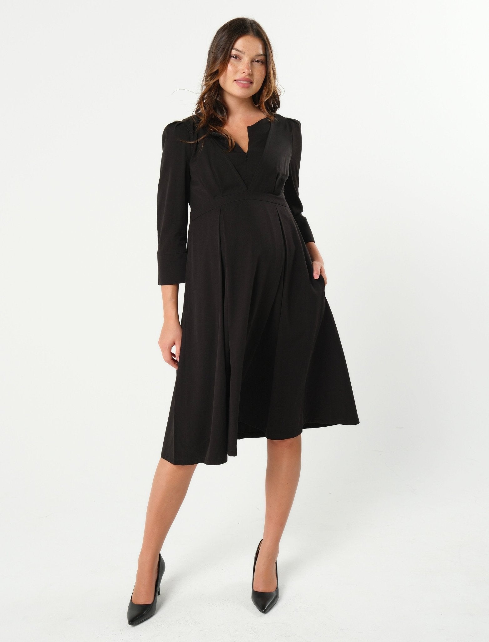 Sarah Tencel Empire Maternity & Nursing Dress